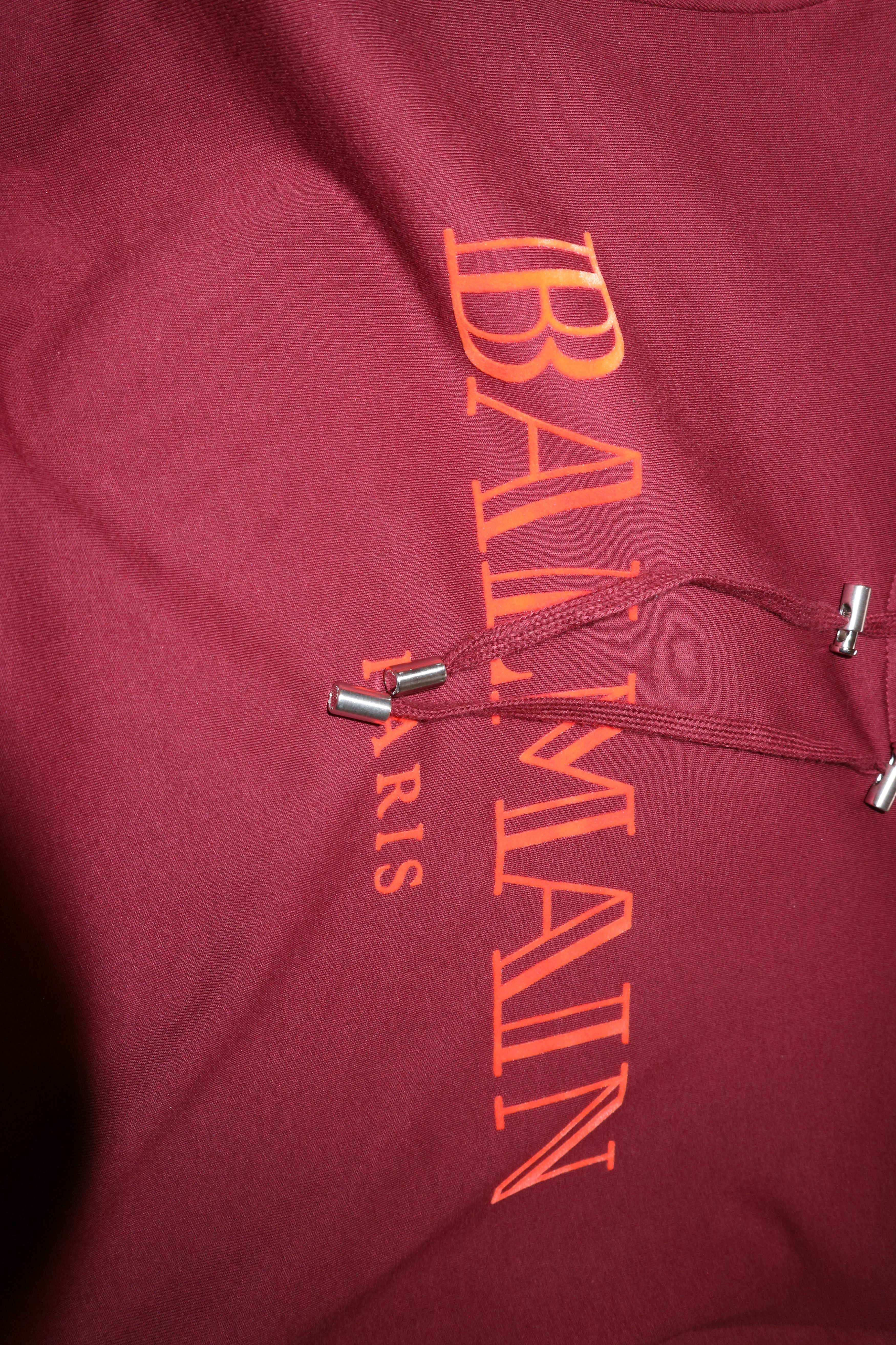 Balmain Flock logo print hooded tshirt Size US M / EU 48-50 / 2 - 7 Thumbnail
