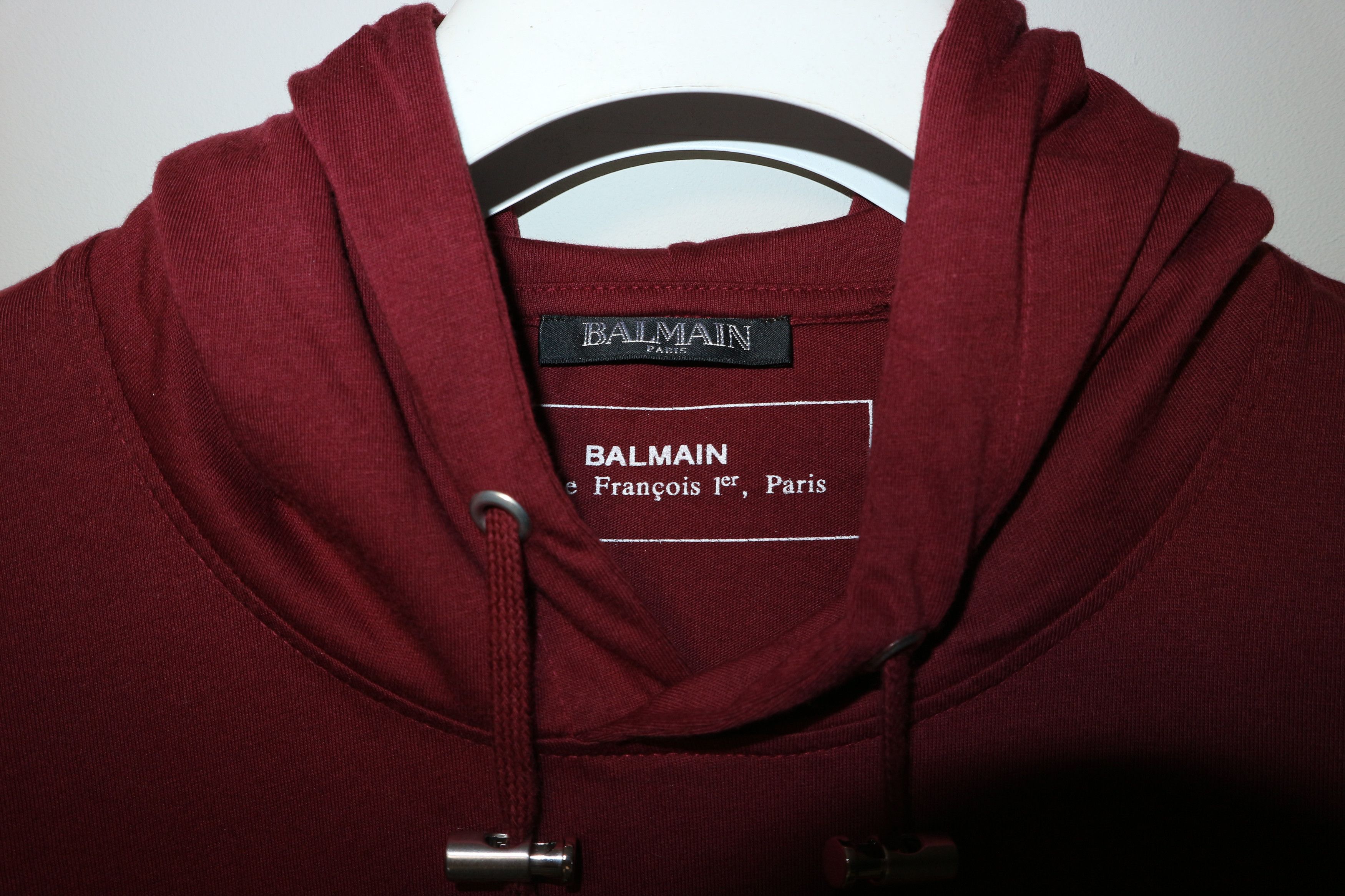 Balmain Flock logo print hooded tshirt Size US M / EU 48-50 / 2 - 3 Thumbnail