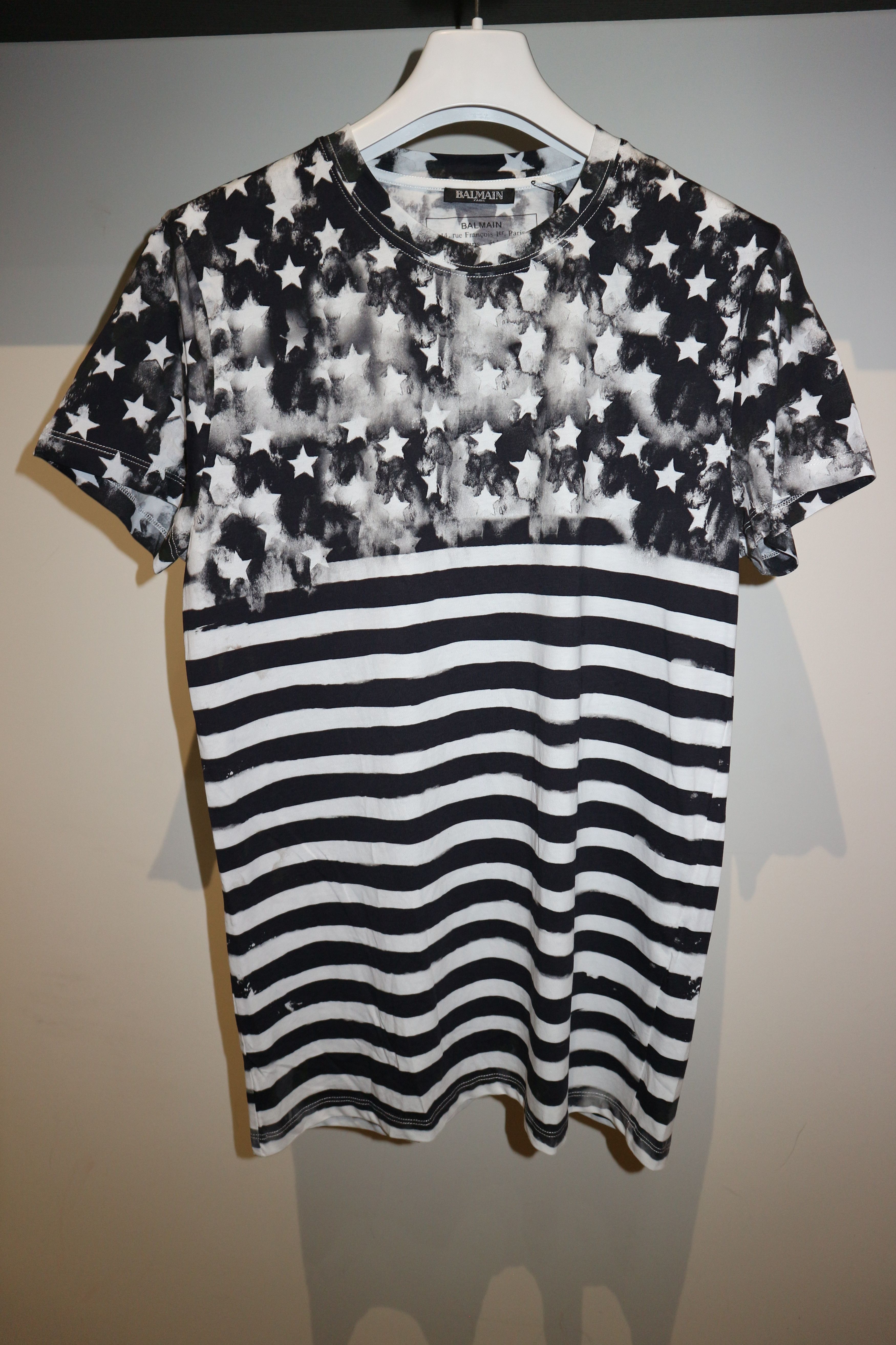 Balmain stars and stripes t-shirt Size US L / EU 52-54 / 3 - 1 Thumbnail