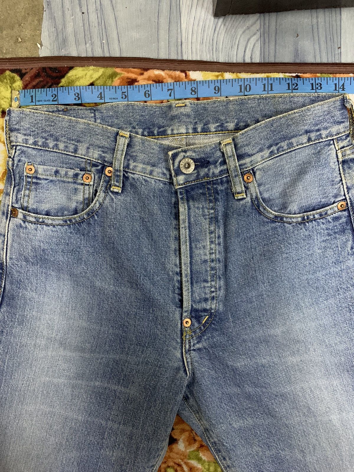 Levi's LEVIS Big E 702-XX Buckle Button Fly Selvedge Denim Jeans Size US 28 / EU 44 - 8 Thumbnail