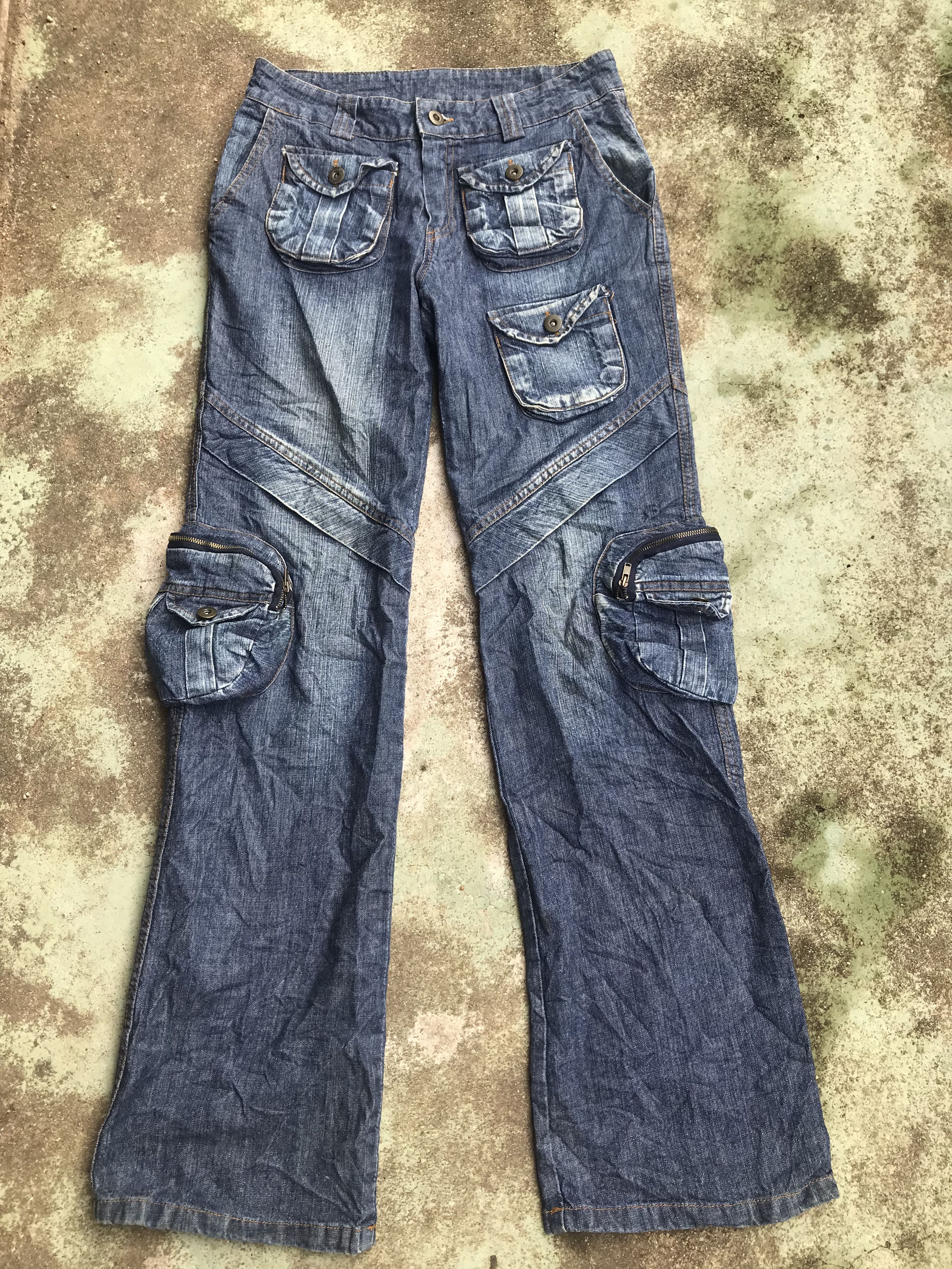 Hysteric Glamour × Japanese Brand Unbrand Low Rise Multipocket Bondage Denim Flare Size US 29 - 1 Thumbnail