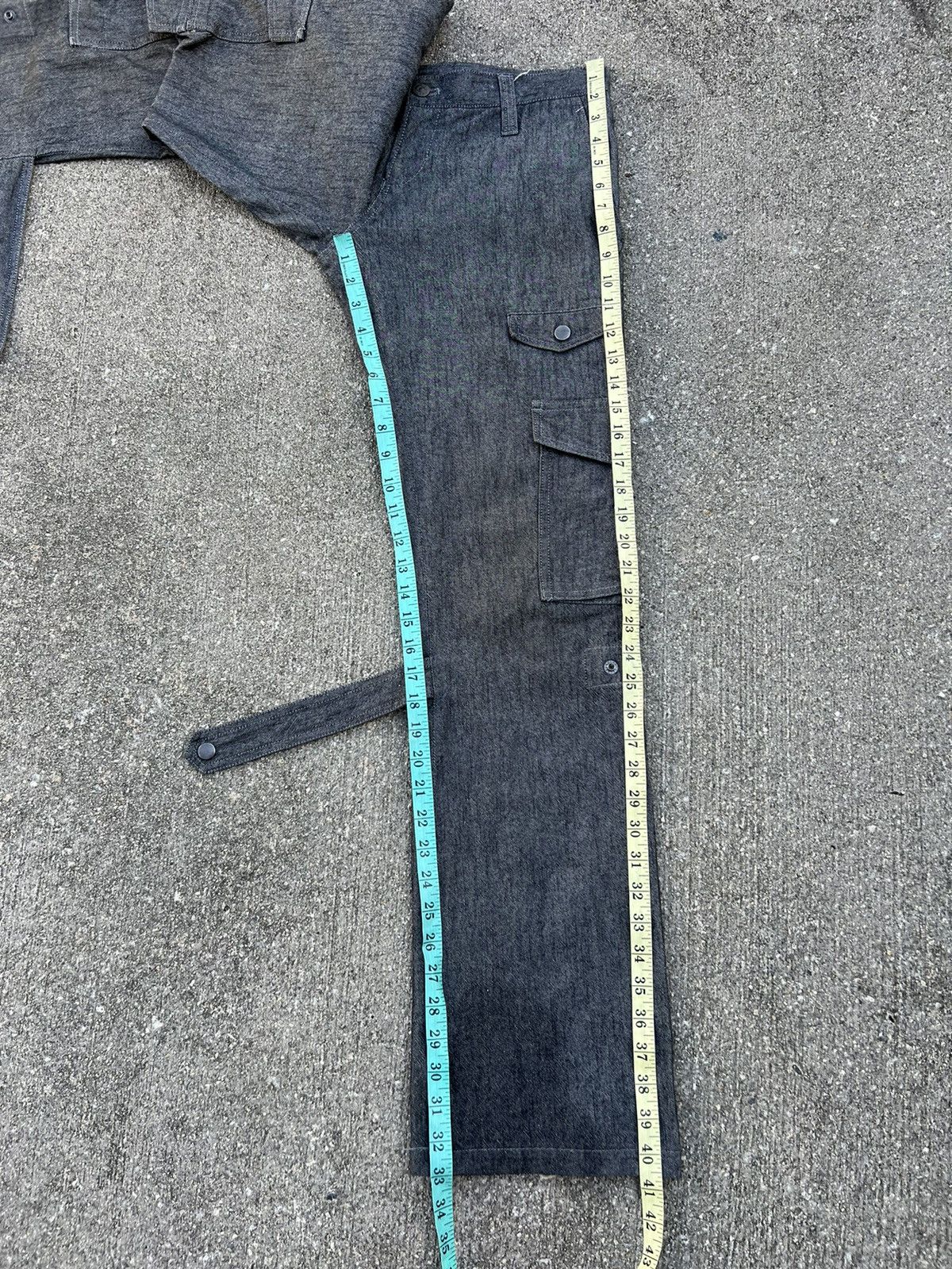 Vintage Vintage Hizworld Japan Low Rise Bondage Cargo Flare Trouser Size US 29 - 4 Thumbnail