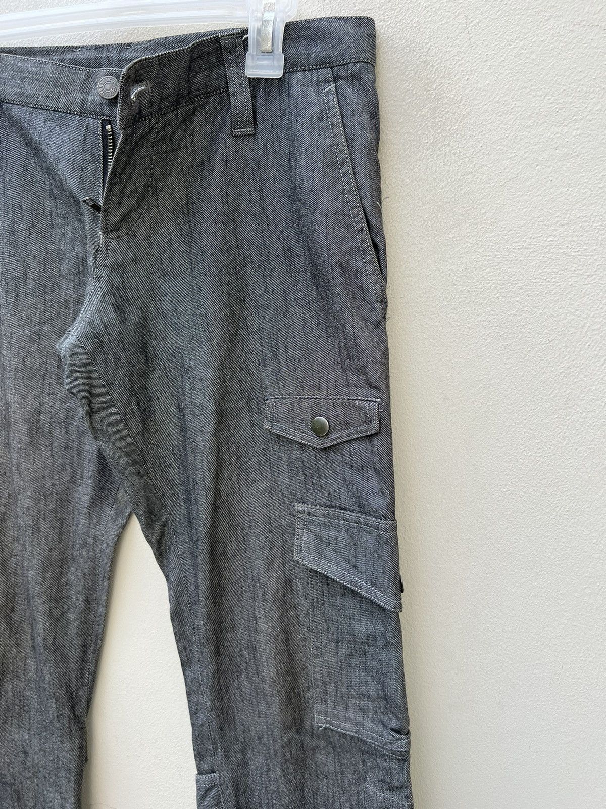 Vintage Vintage Hizworld Japan Low Rise Bondage Cargo Flare Trouser Size US 29 - 12 Thumbnail