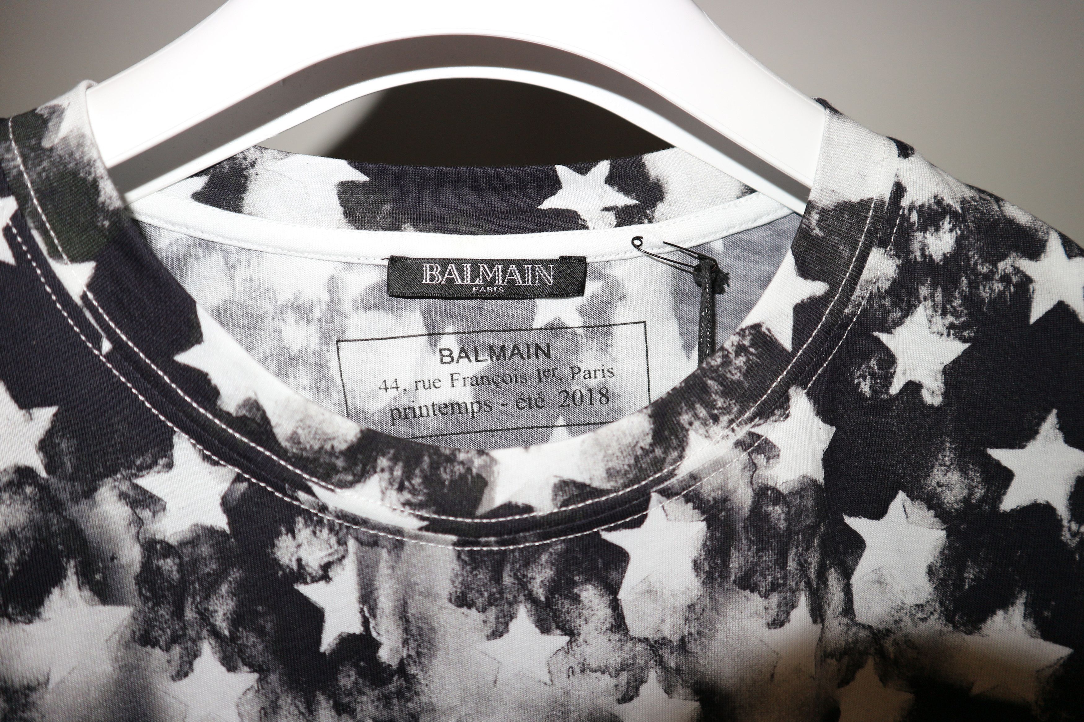 Balmain stars and stripes t-shirt Size US XL / EU 56 / 4 - 4 Thumbnail