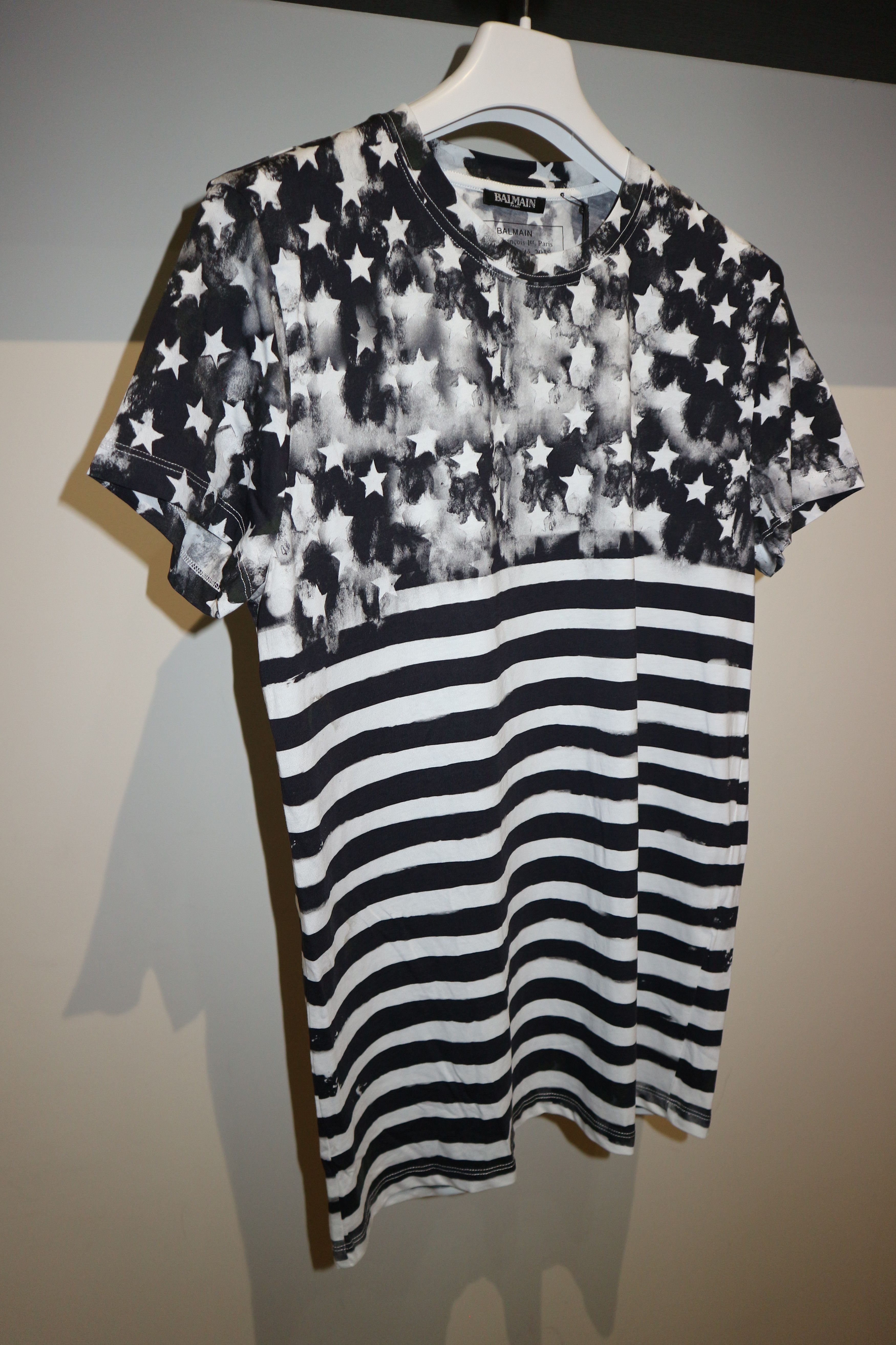 Balmain stars and stripes t-shirt Size US XL / EU 56 / 4 - 2 Thumbnail