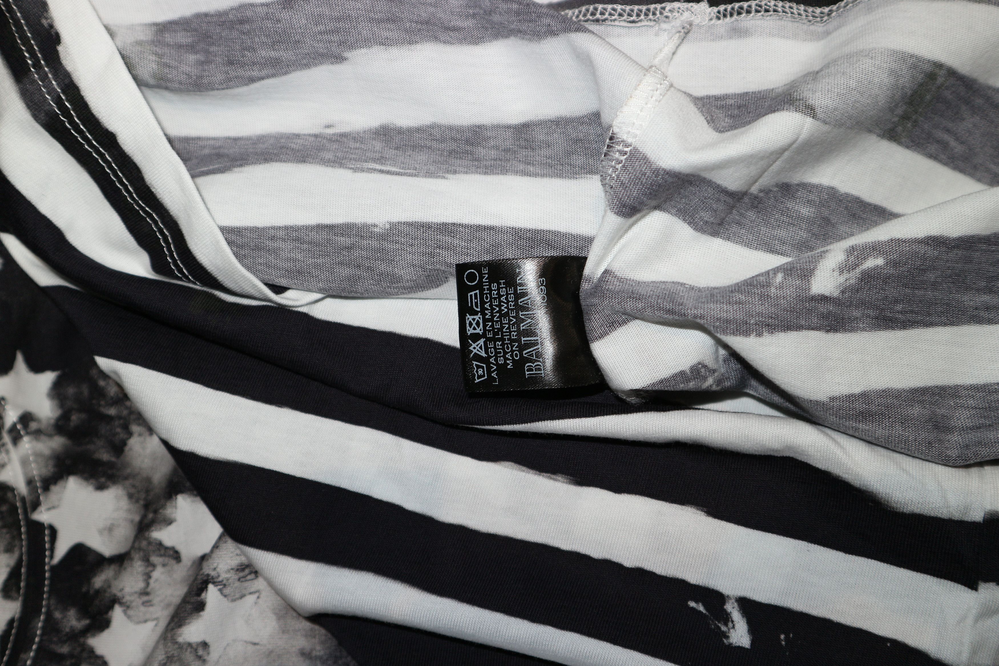 Balmain stars and stripes t-shirt Size US XL / EU 56 / 4 - 10 Thumbnail