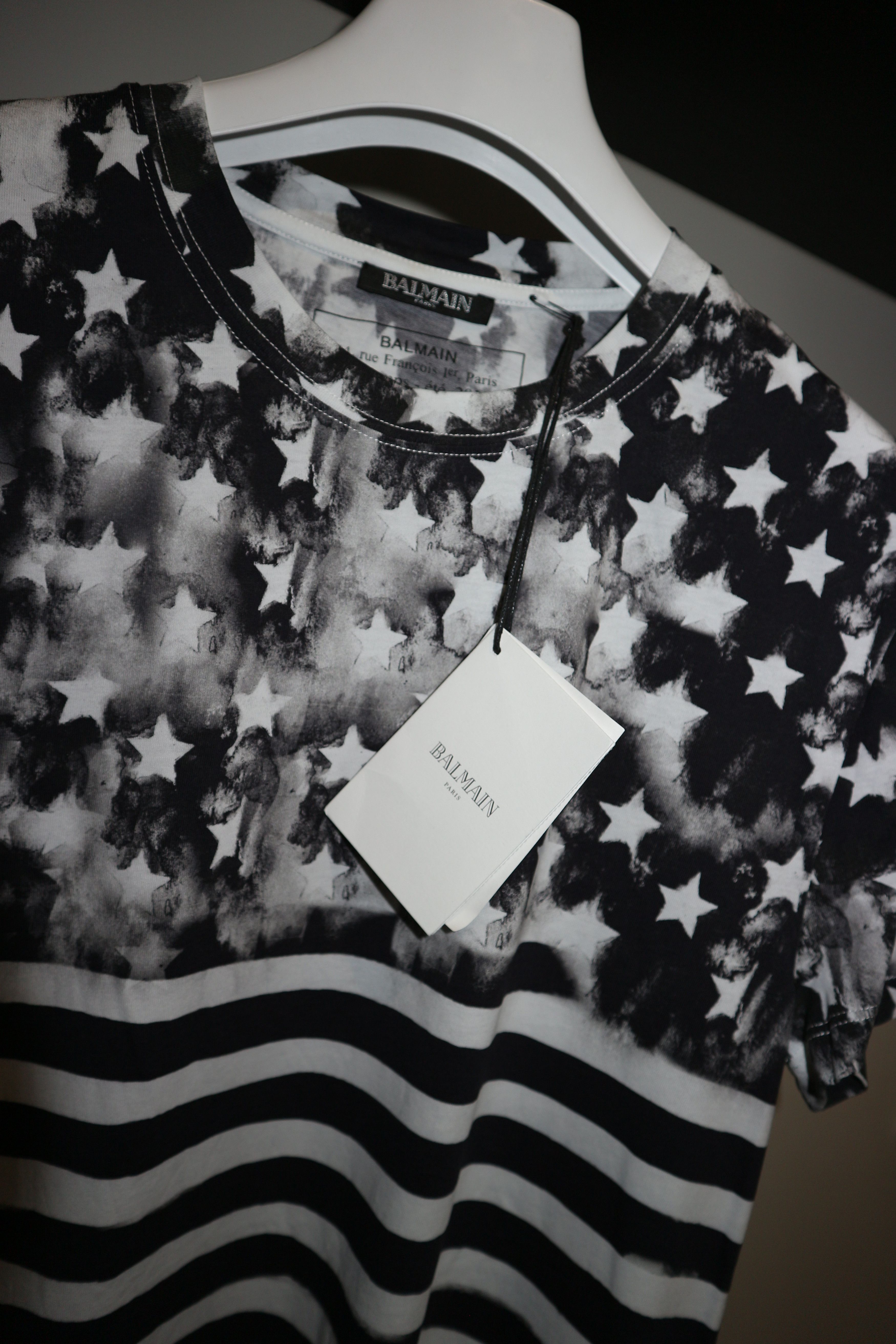 Balmain stars and stripes t-shirt Size US XL / EU 56 / 4 - 5 Thumbnail