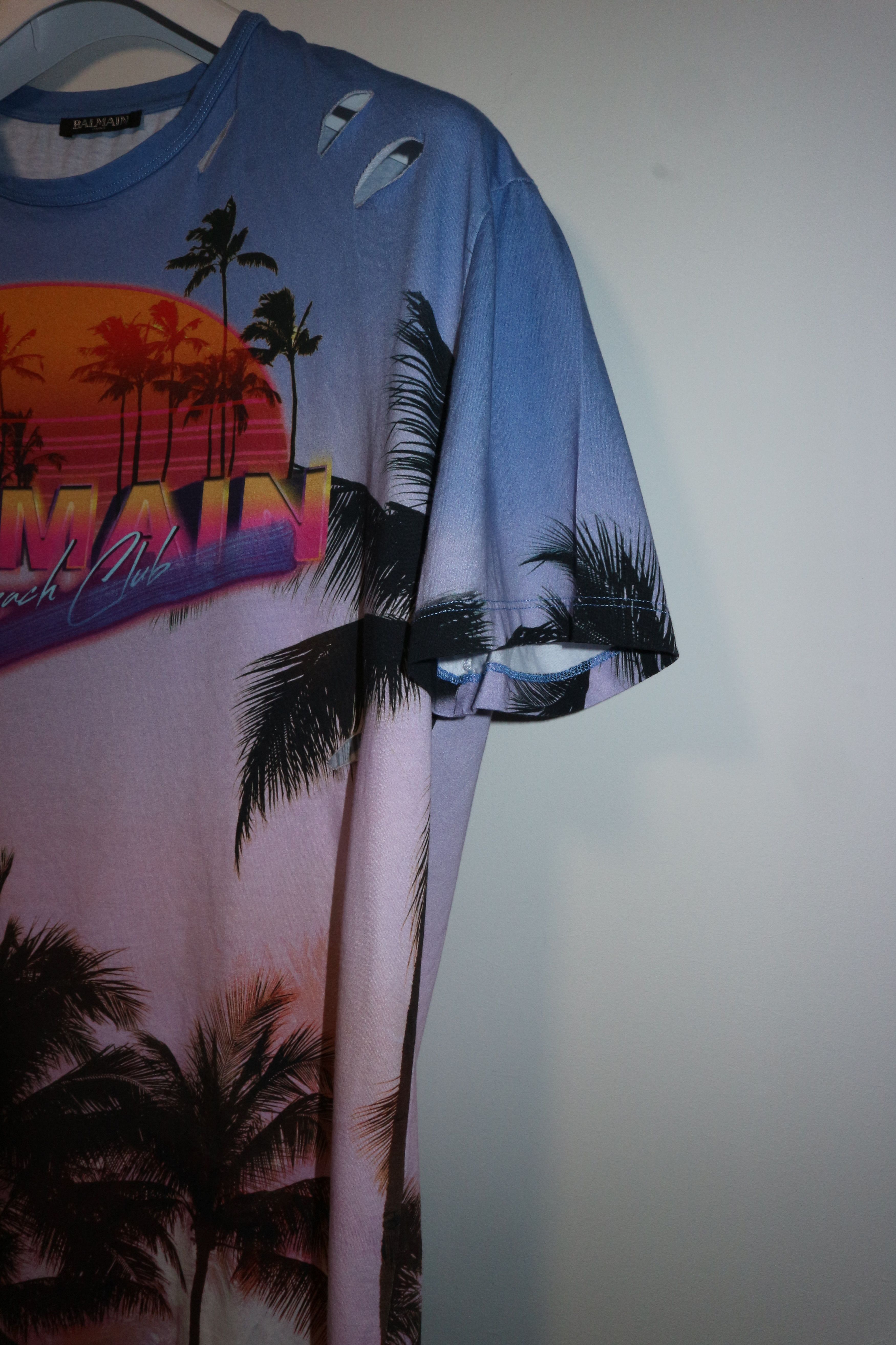 Balmain Logo print palms t-shirt Size US L / EU 52-54 / 3 - 8 Thumbnail