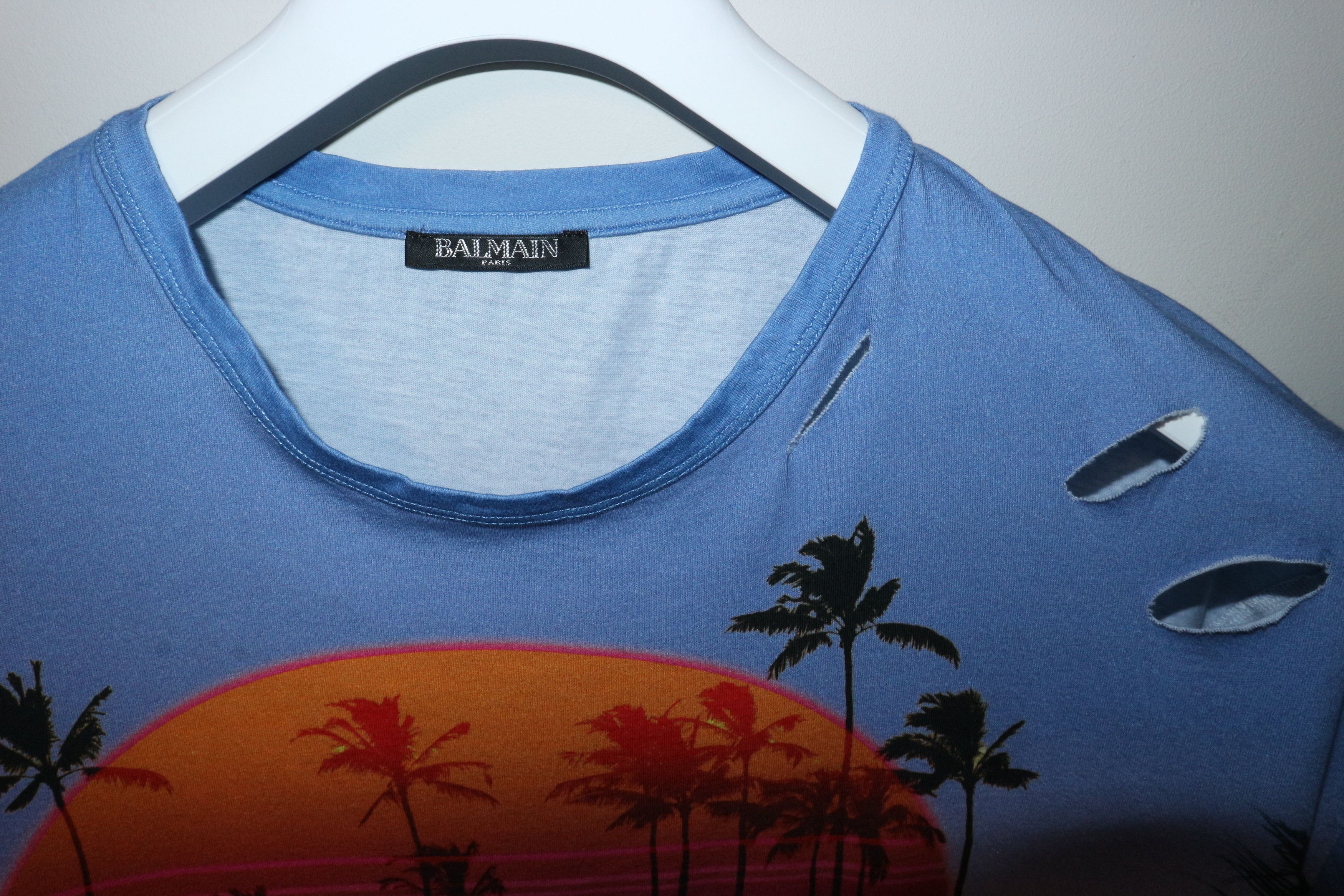 Balmain Logo print palms t-shirt Size US L / EU 52-54 / 3 - 7 Thumbnail