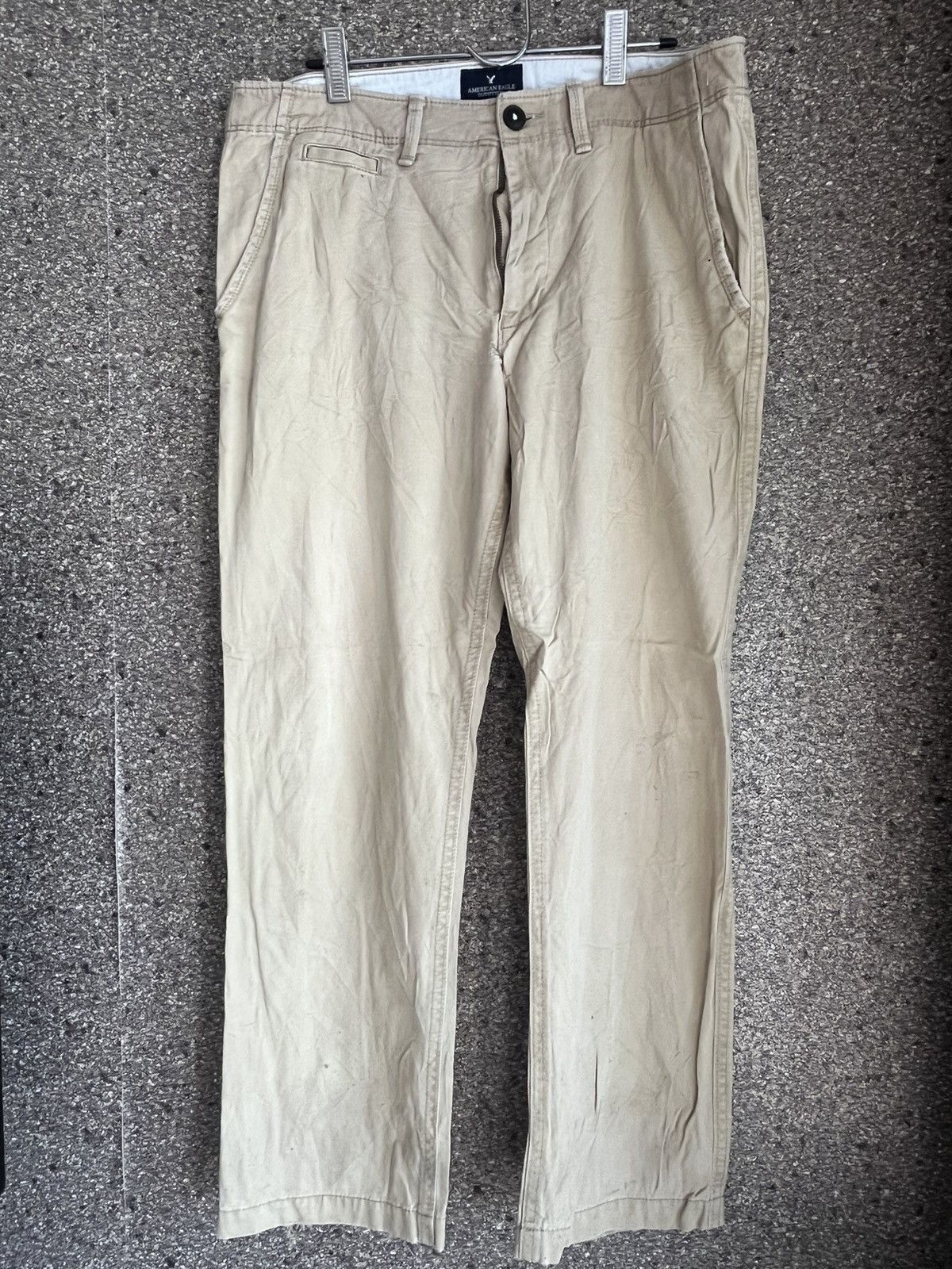 image of Distressed Denim x Made In USA American Eagle Ft50 in Khaki, Men's (Size 36)