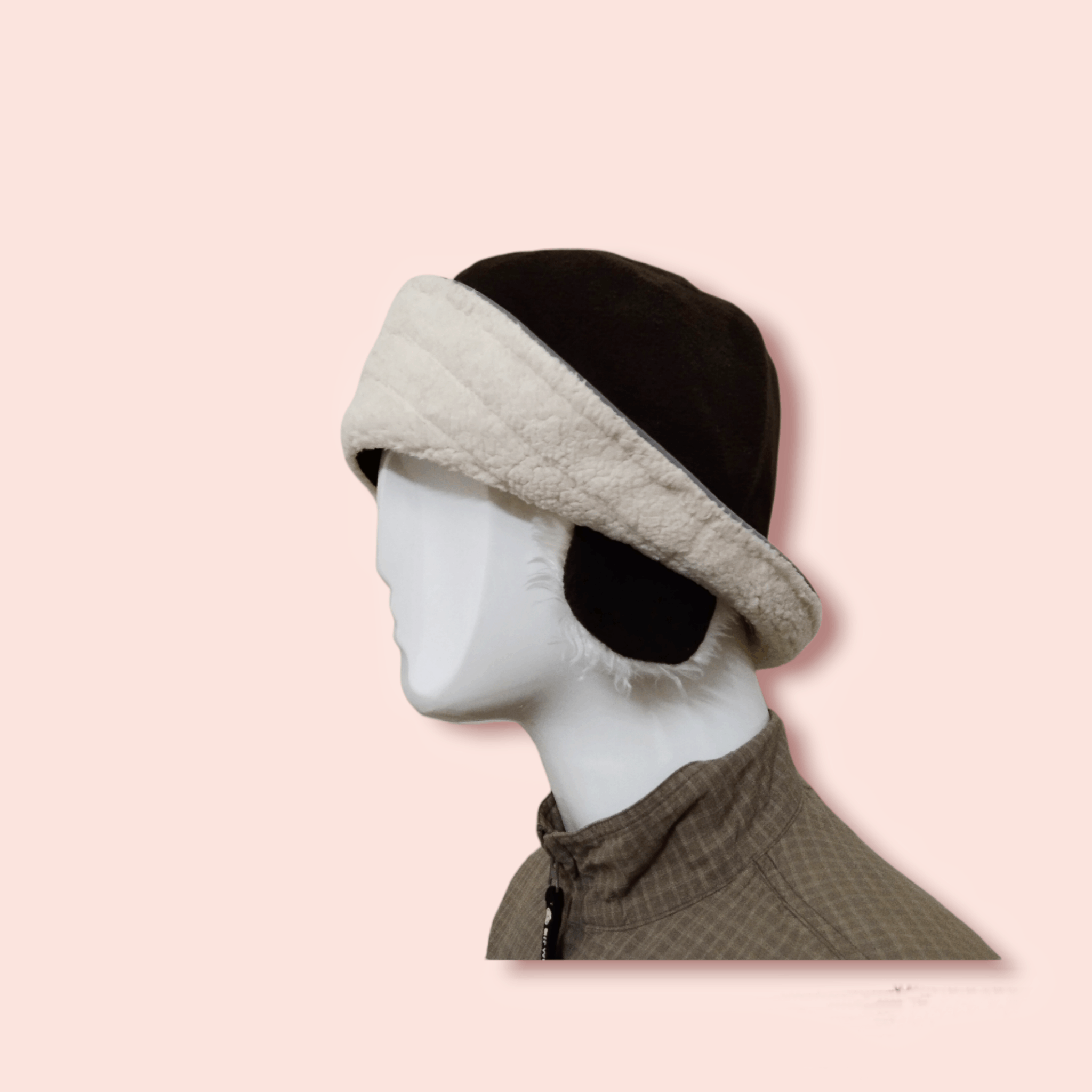 Japanese Brand RARE DESIGN SHERPA FLEECE EARFLAP BUCKET HAT Size ONE SIZE - 5 Thumbnail