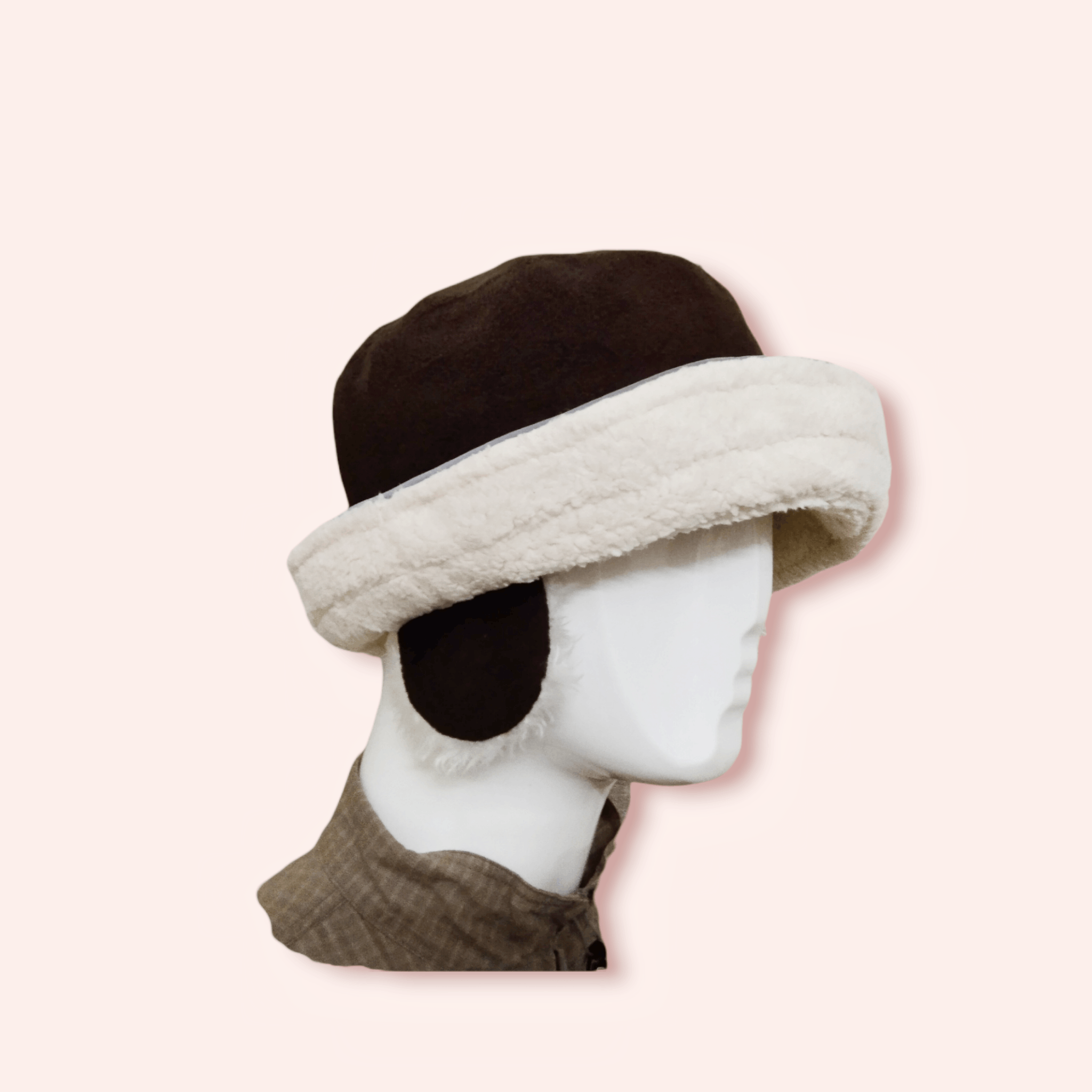 Japanese Brand RARE DESIGN SHERPA FLEECE EARFLAP BUCKET HAT Size ONE SIZE - 17 Thumbnail
