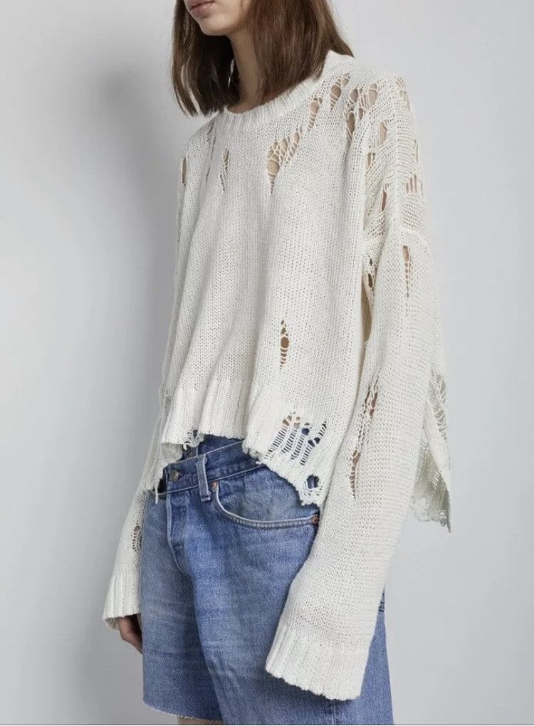 R13 Shredded side slit Sweater. Medium Size M / US 6-8 / IT 42-44 - 7 Thumbnail