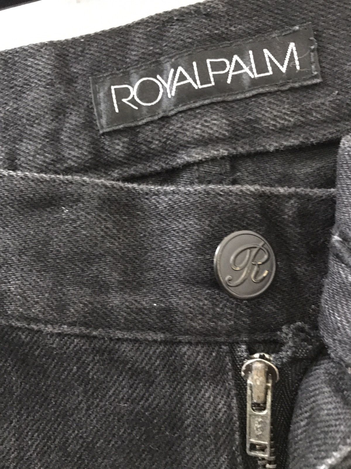 Vintage Royal Palm Made in Japan Zippers Black Bondage Cargo Denim Size US 34 / EU 50 - 4 Thumbnail