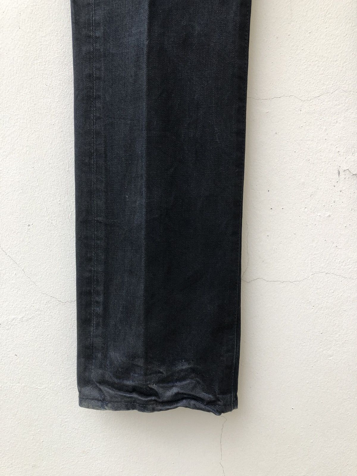 SEMBL Vintage SEMBL Japan Blue Denim Waxed Black Flare Jeans Size US 30 / EU 46 - 11 Thumbnail