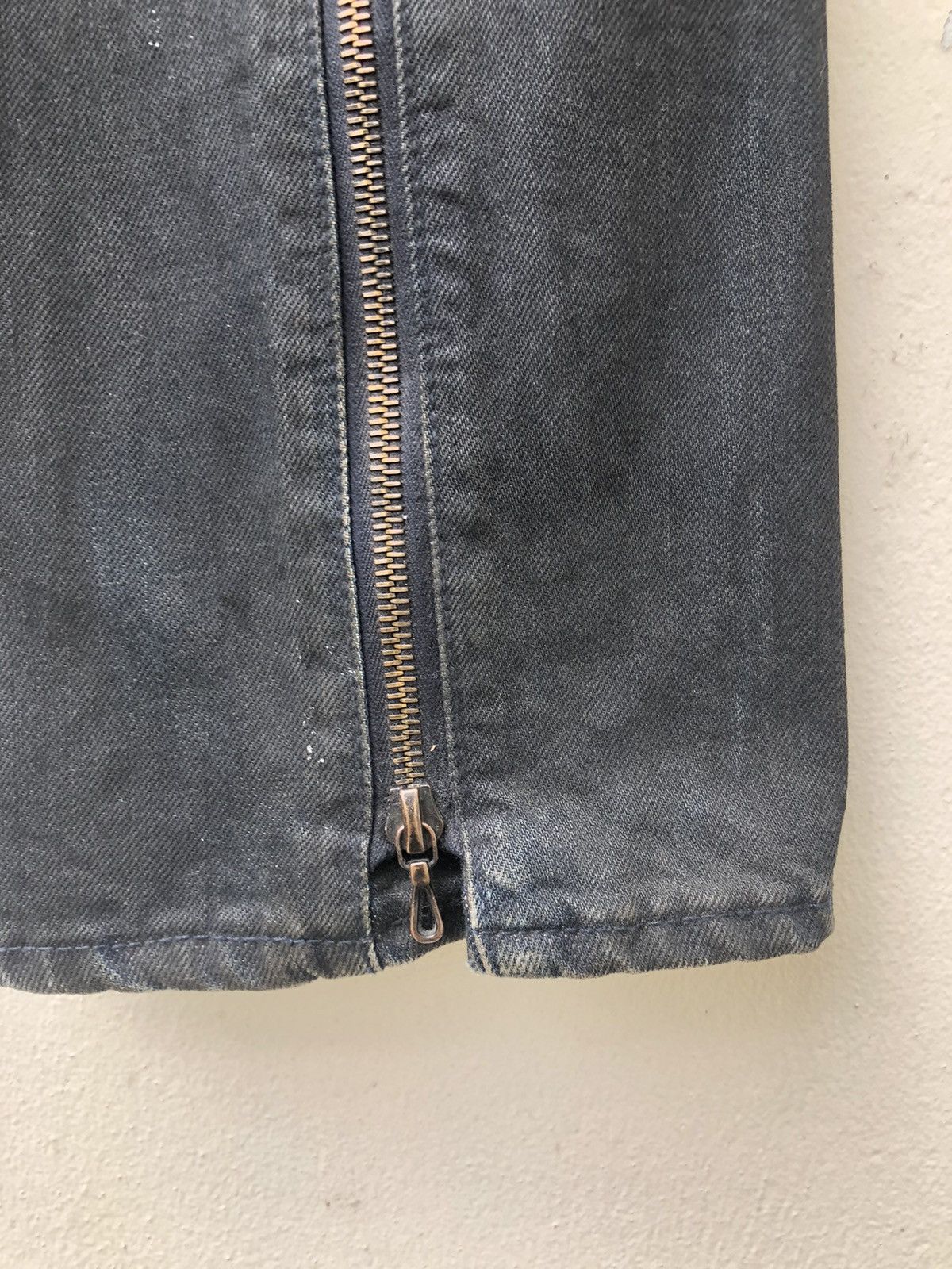 SEMBL Vintage SEMBL Japan Blue Denim Waxed Black Flare Jeans Size US 30 / EU 46 - 22 Thumbnail