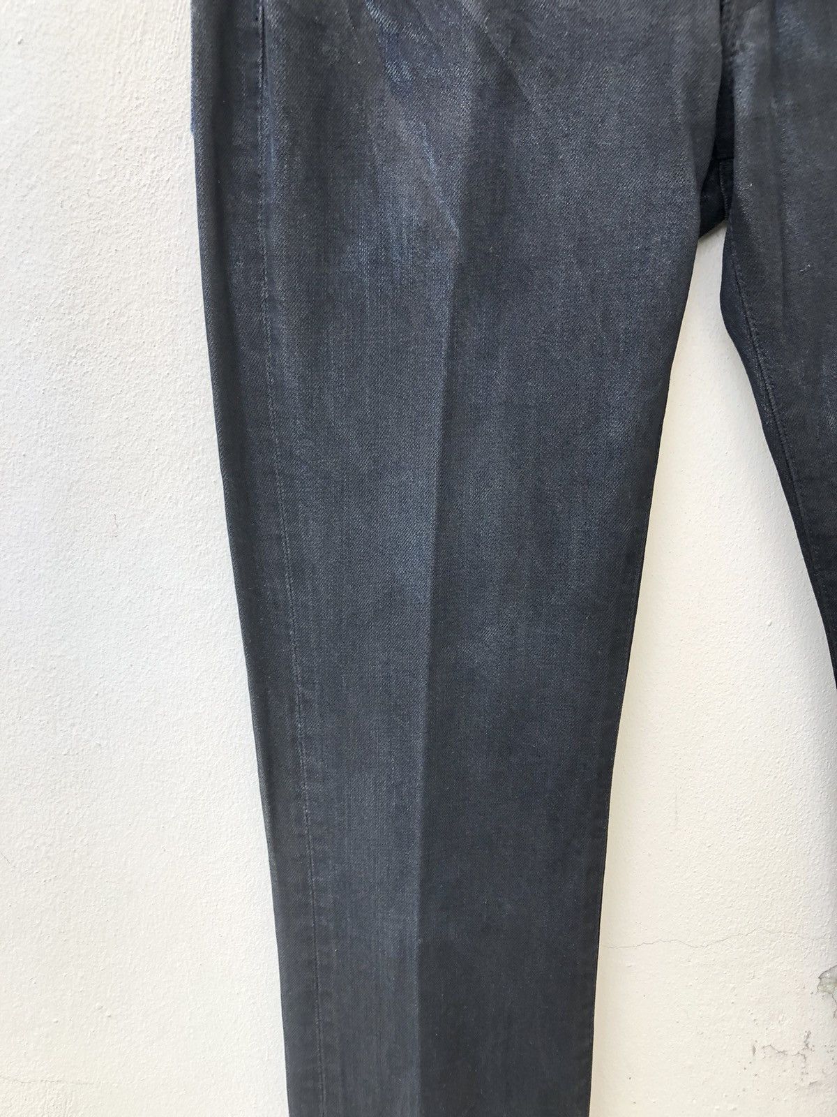 SEMBL Vintage SEMBL Japan Blue Denim Waxed Black Flare Jeans Size US 30 / EU 46 - 10 Thumbnail