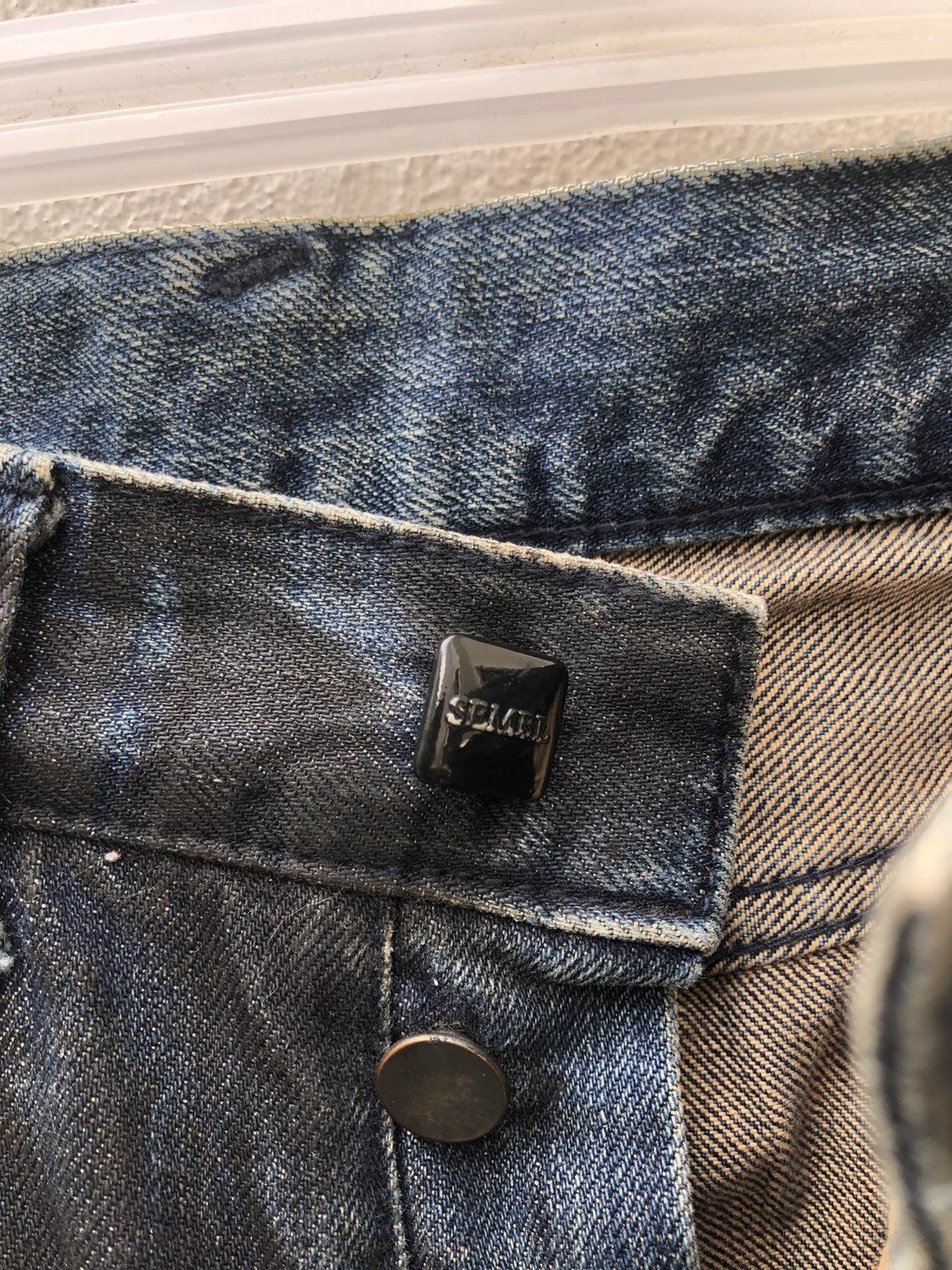 SEMBL Vintage SEMBL Japan Blue Denim Waxed Black Flare Jeans Size US 30 / EU 46 - 9 Thumbnail