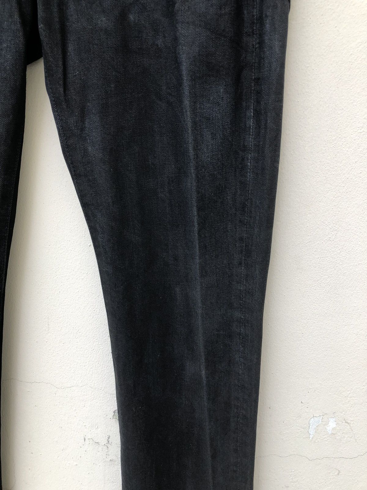 SEMBL Vintage SEMBL Japan Blue Denim Waxed Black Flare Jeans Size US 30 / EU 46 - 13 Thumbnail