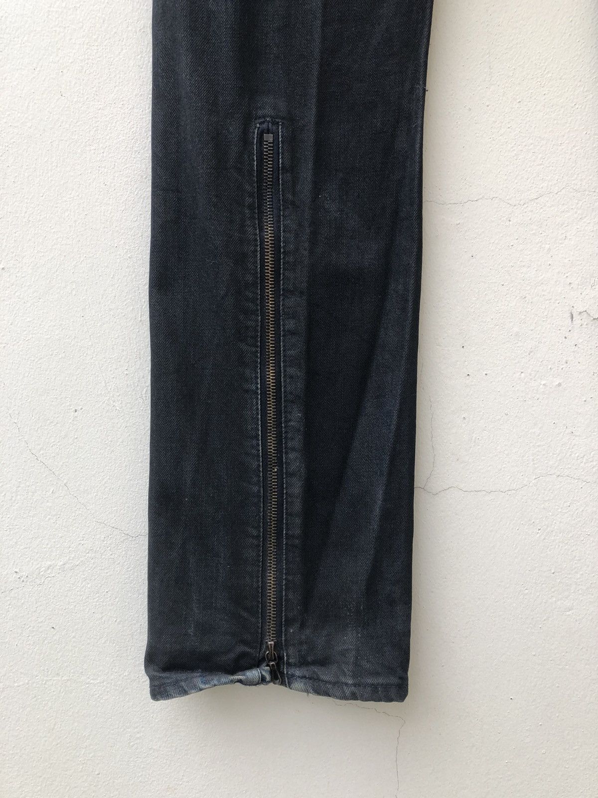 SEMBL Vintage SEMBL Japan Blue Denim Waxed Black Flare Jeans Size US 30 / EU 46 - 19 Thumbnail