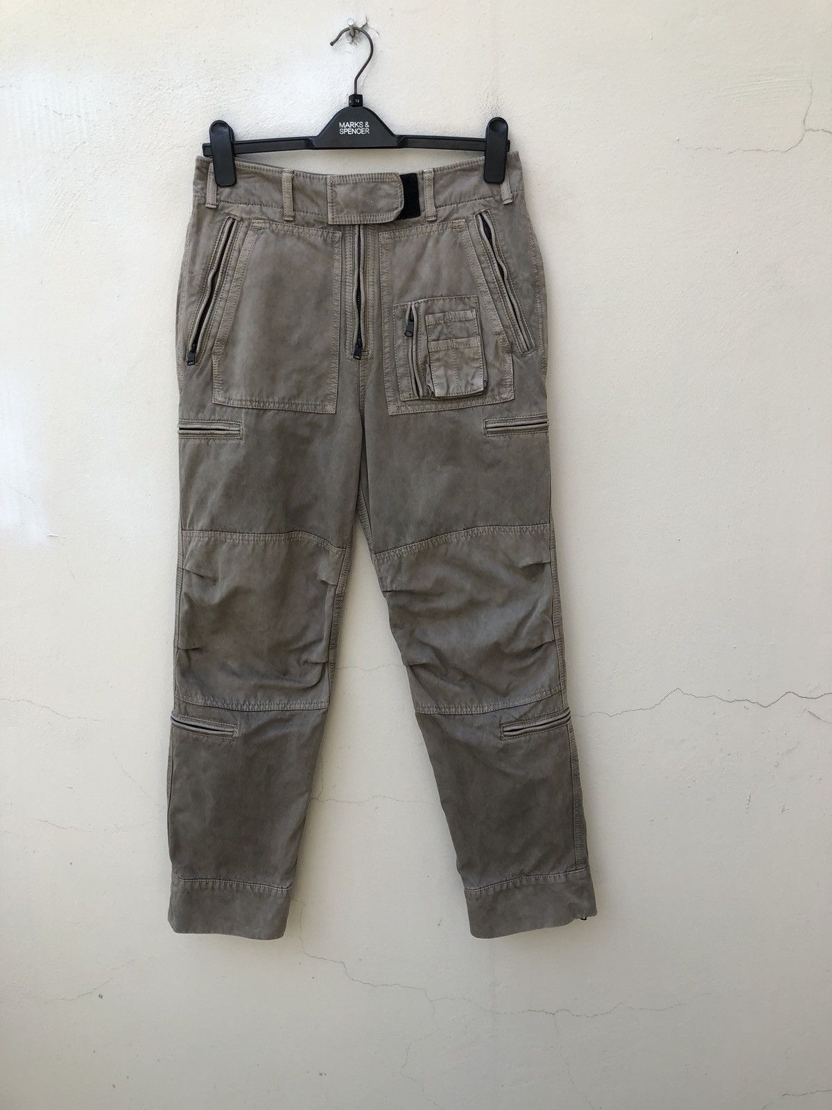 image of Rip Van Winkle Japan Ripvanwinkle Japan Thick Parachute Bondage Cargo Pant in Grey, Men's (Size 31)