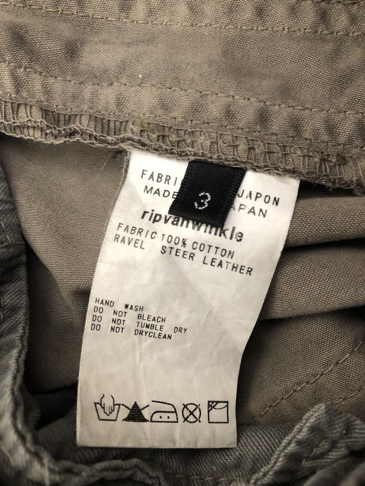 RIPVANWINKLE RipVanWinkle Japan Thick Parachute Bondage Cargo Pant Size US 31 - 17 Thumbnail