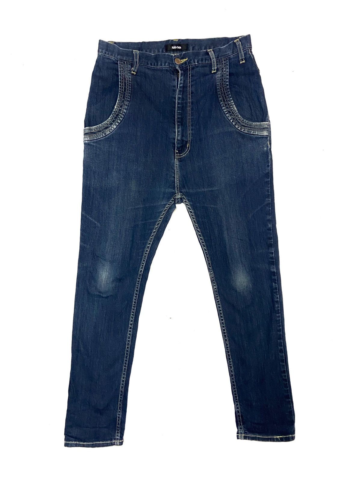 Issey Miyake × Japanese Brand Ne-net by Issey Miyake Indigo Bondage Elastic Waistband Size US 30 / EU 46 - 2 Thumbnail
