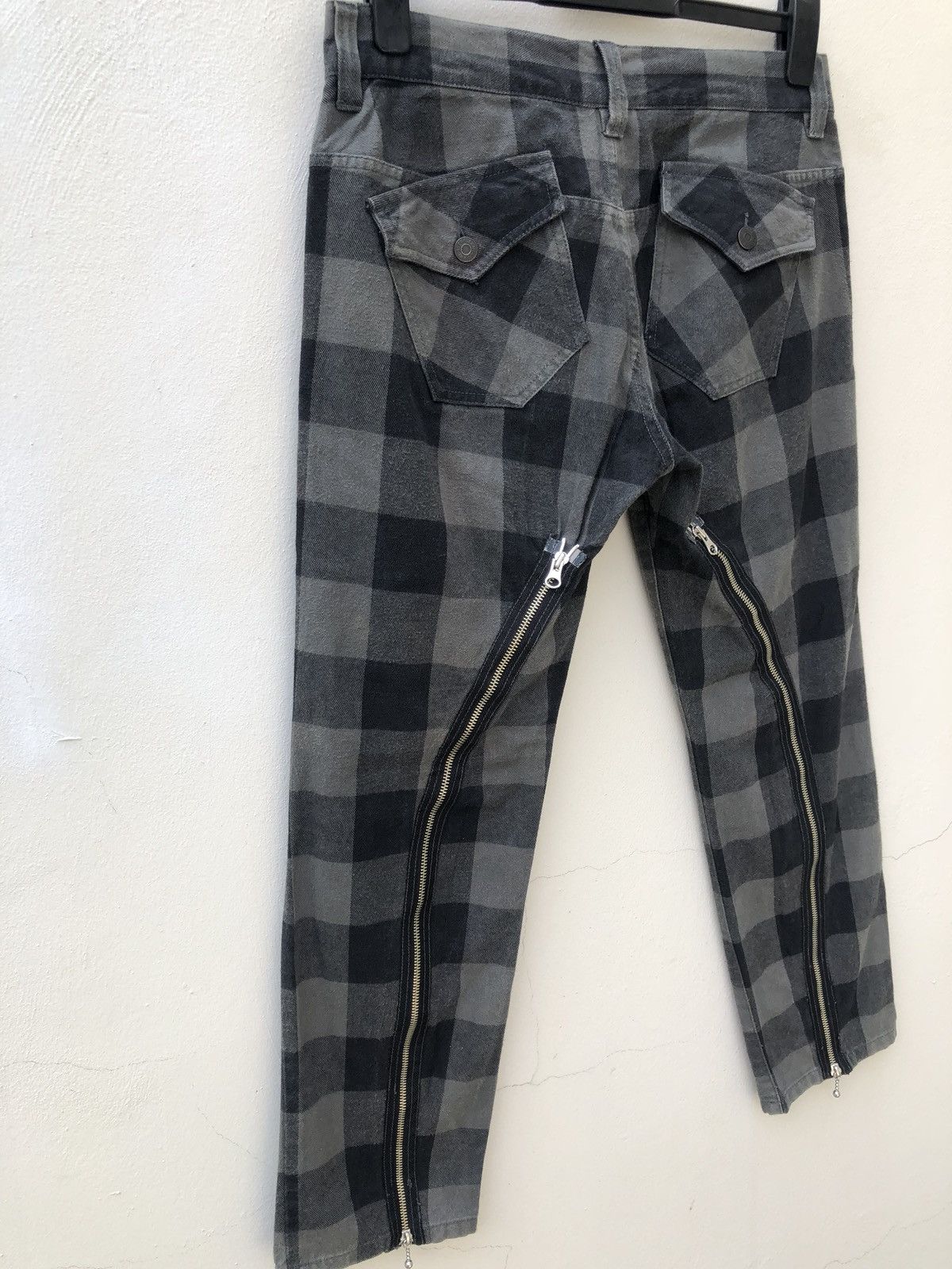 Vintage Japan Brand WORLD WIDE LOVE! Tartan Punk Zipper Bondage Size US 30 / EU 46 - 17 Thumbnail