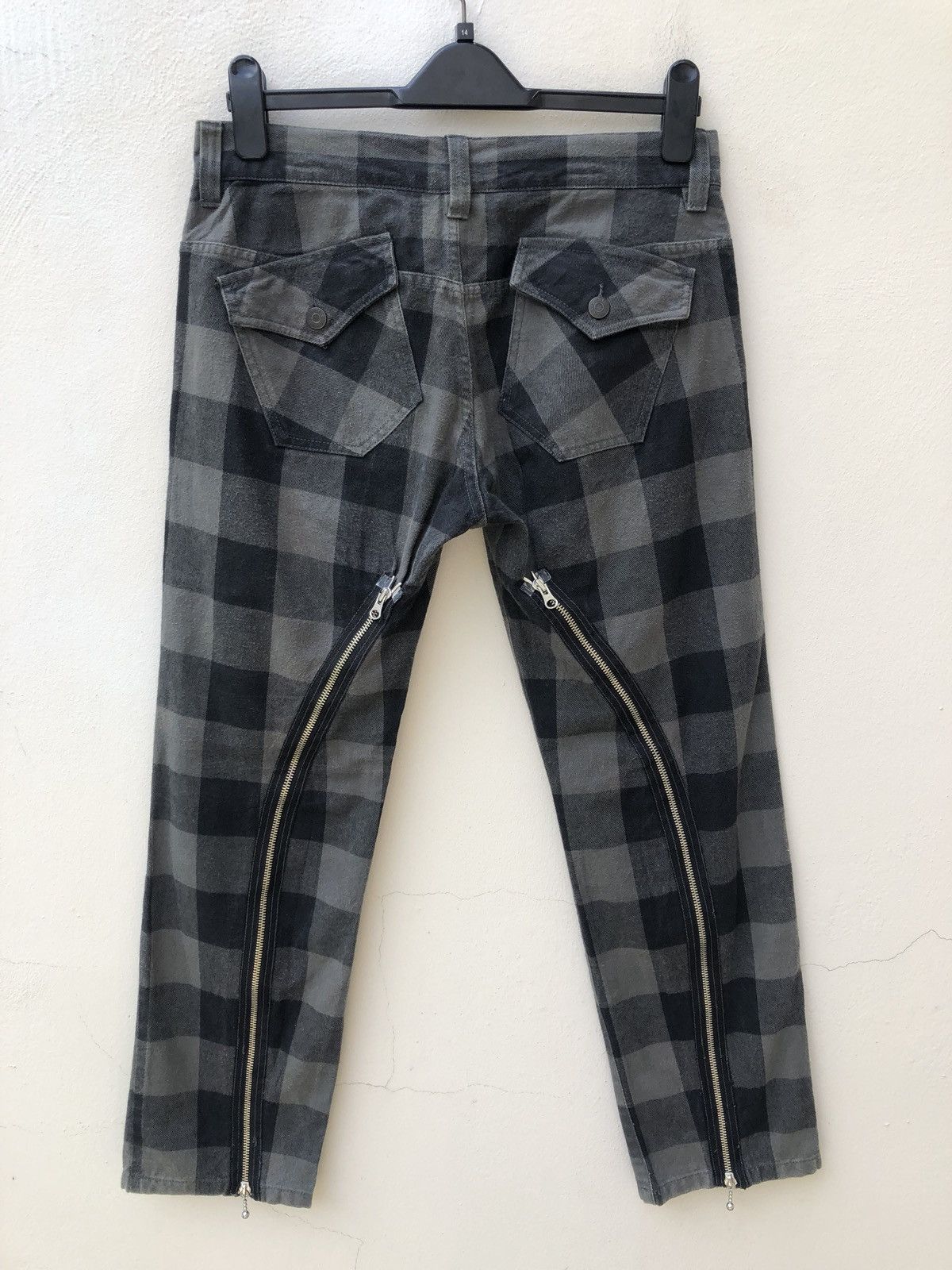 Vintage Japan Brand WORLD WIDE LOVE! Tartan Punk Zipper Bondage Size US 30 / EU 46 - 14 Thumbnail