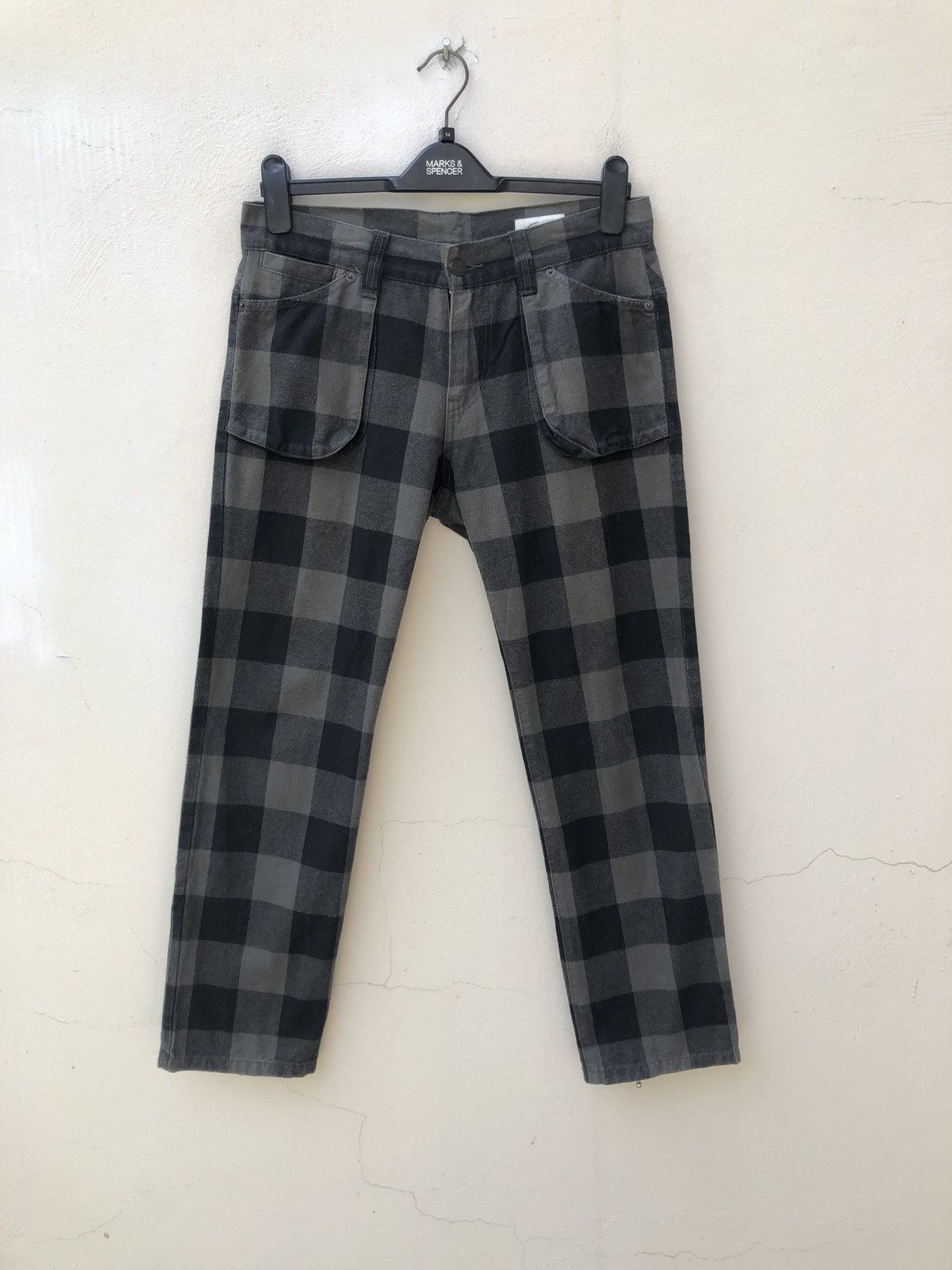 Vintage Japan Brand WORLD WIDE LOVE! Tartan Punk Zipper Bondage Size US 30 / EU 46 - 7 Thumbnail