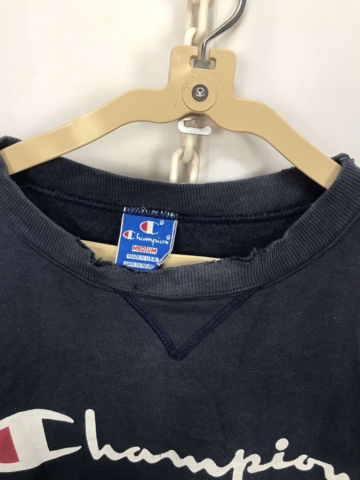 Champion × Vintage Vintage champion spellout distressed sweatshirt Size US S / EU 44-46 / 1 - 5 Thumbnail