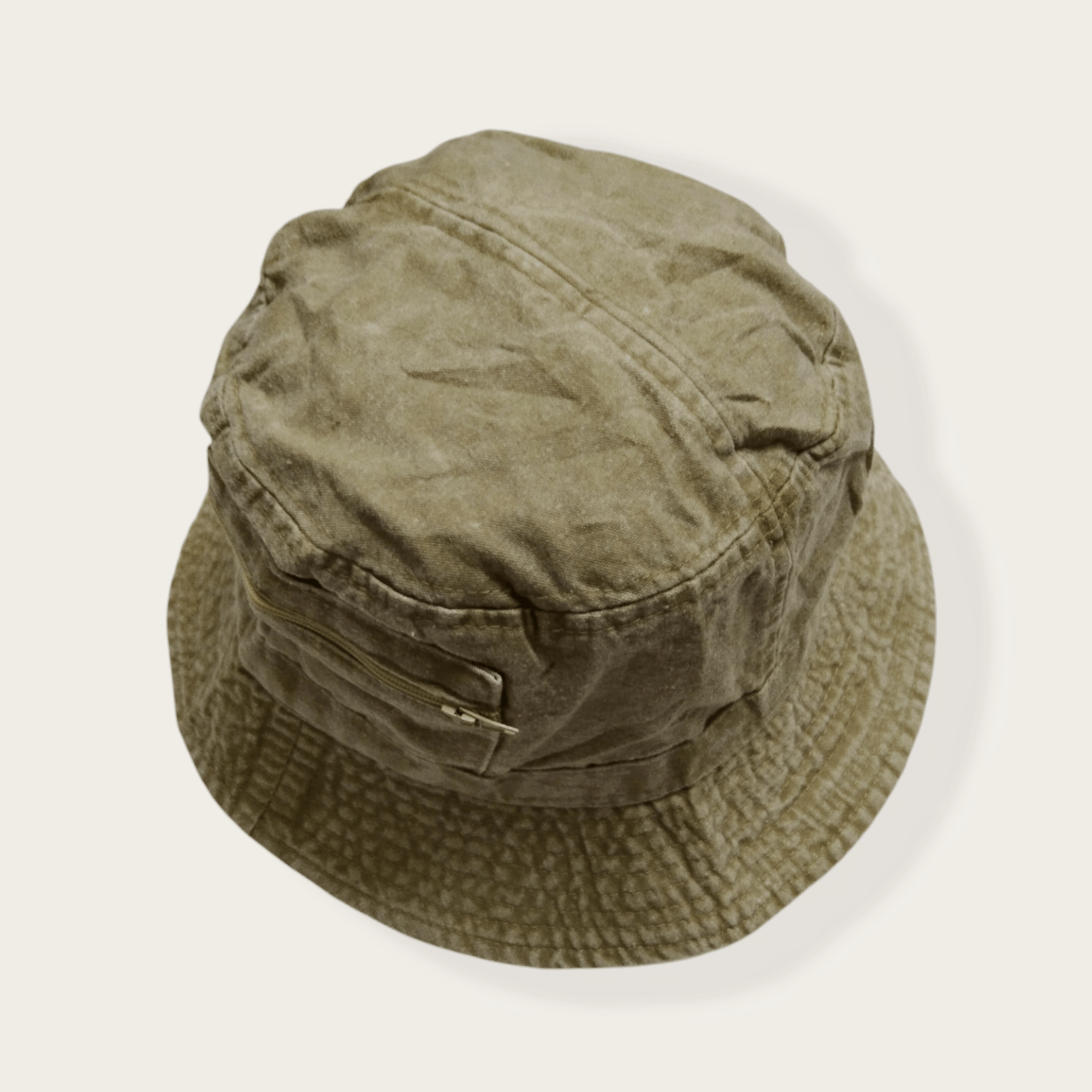 Japanese Brand VINTAGE BUCKET HAT WITH SIDE ZIPPER POCKETS Size ONE SIZE - 9 Thumbnail