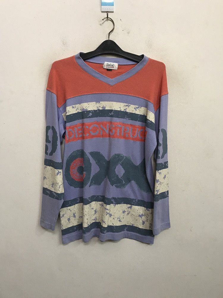 Vintage Vintage IXI:Z Japan Spell Out Abstract Striped Shirt Size US M / EU 48-50 / 2 - 1 Thumbnail