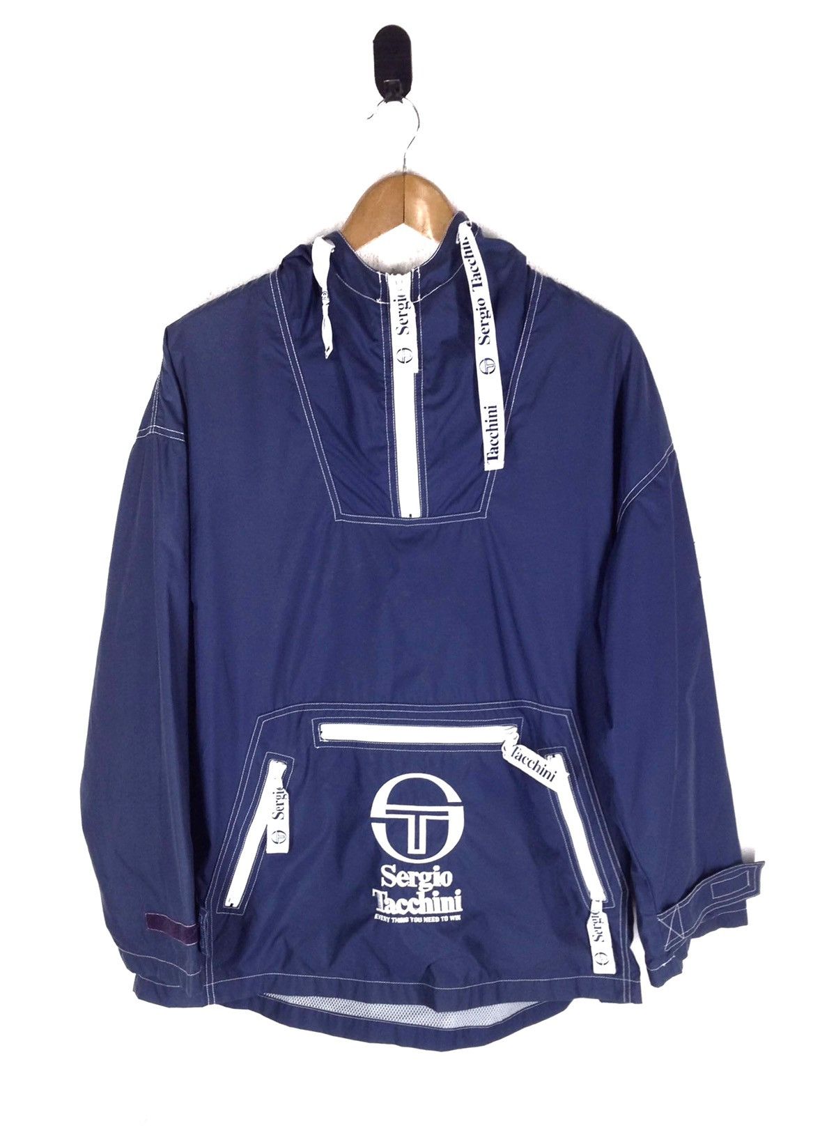 Sergio Tacchini Rare Design Vintage Sergio Tacchini Sport Big Logo Jacket Size US L / EU 52-54 / 3 - 2 Thumbnail