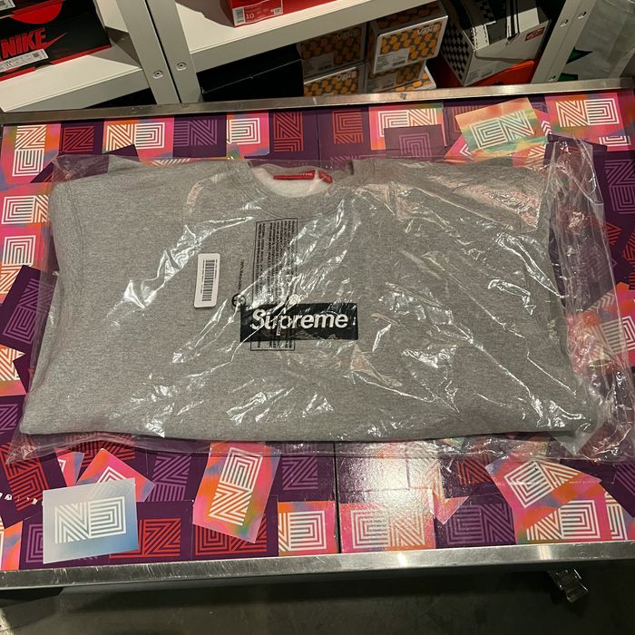 Supreme Supreme Box Logo Crewneck Heather Grey • L | Grailed