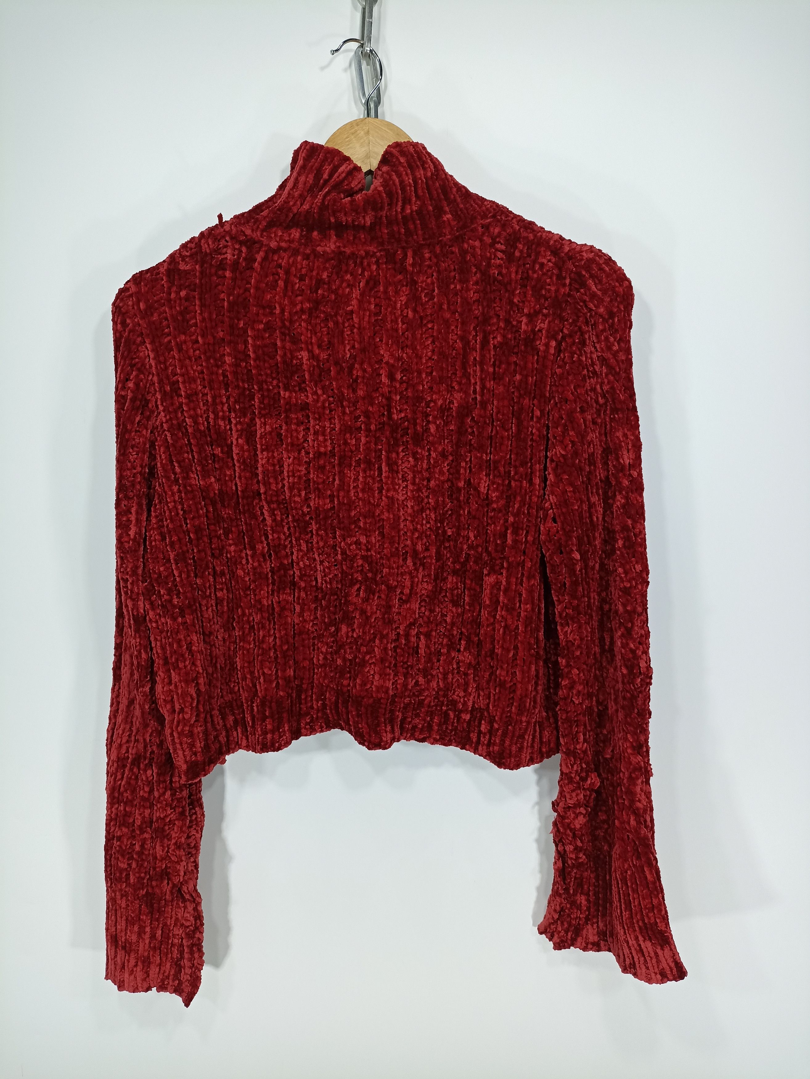 Designer × Homespun Knitwear × Japanese Brand Kastane Flared Sleeve Croped Sweater Size US M / EU 48-50 / 2 - 5 Thumbnail