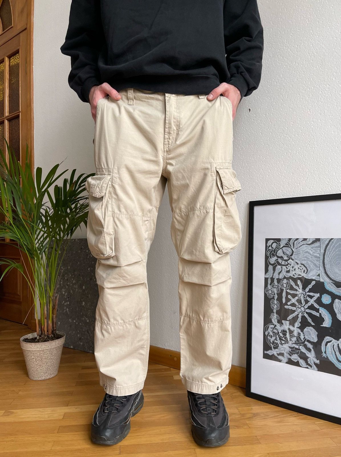 Gap VINTAGE Y2K GAP AMAZING MILITARY LOOSE FIT CARGO PANTS Size US 34 / EU 50 - 1 Thumbnail