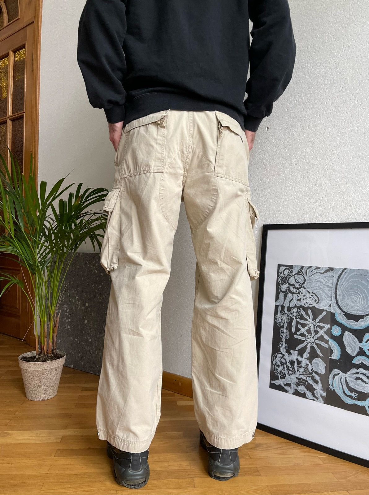 Gap VINTAGE Y2K GAP AMAZING MILITARY LOOSE FIT CARGO PANTS Size US 34 / EU 50 - 3 Thumbnail