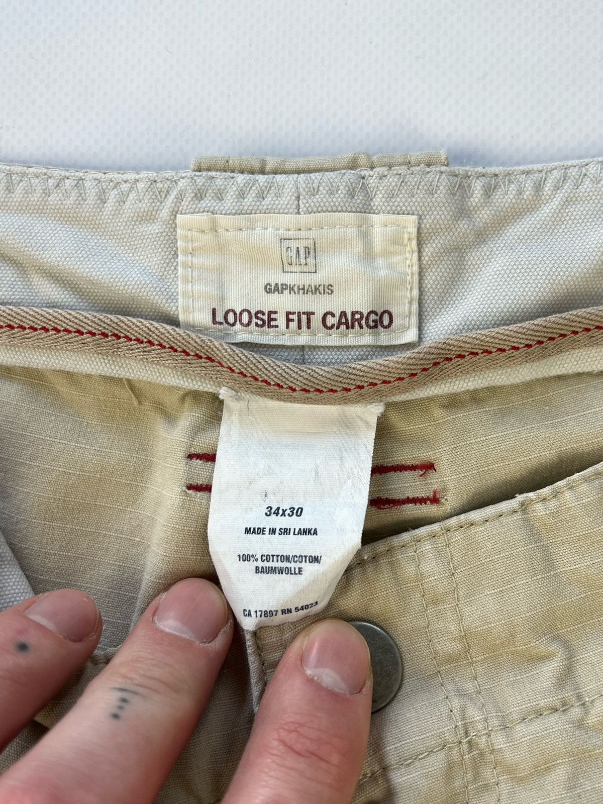 Gap VINTAGE Y2K GAP AMAZING MILITARY LOOSE FIT CARGO PANTS Size US 34 / EU 50 - 5 Thumbnail