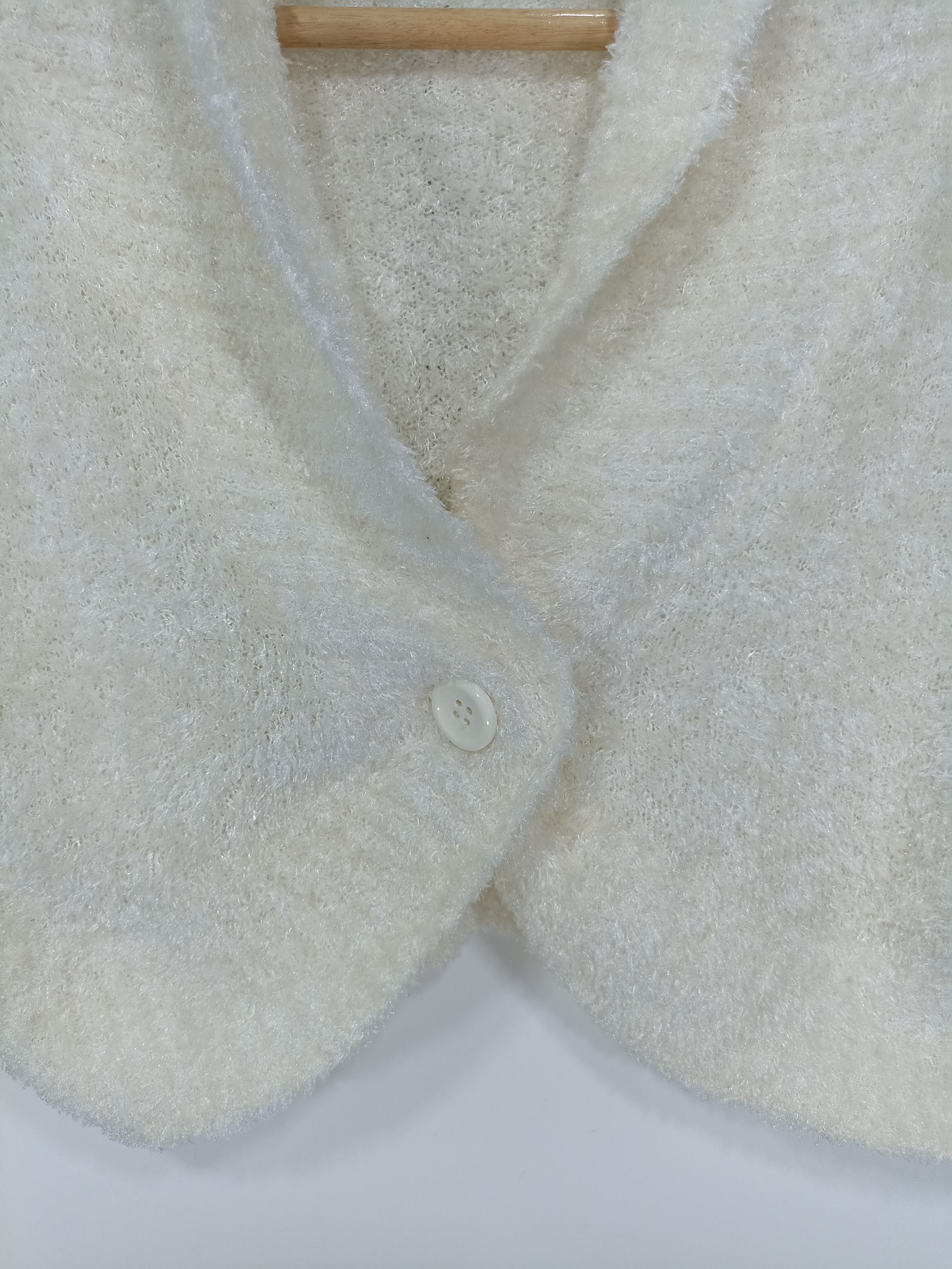 Japanese Brand Elvence pile Fleece Croptop Cardigan sweater Size L / US 10 / IT 46 - 2 Thumbnail