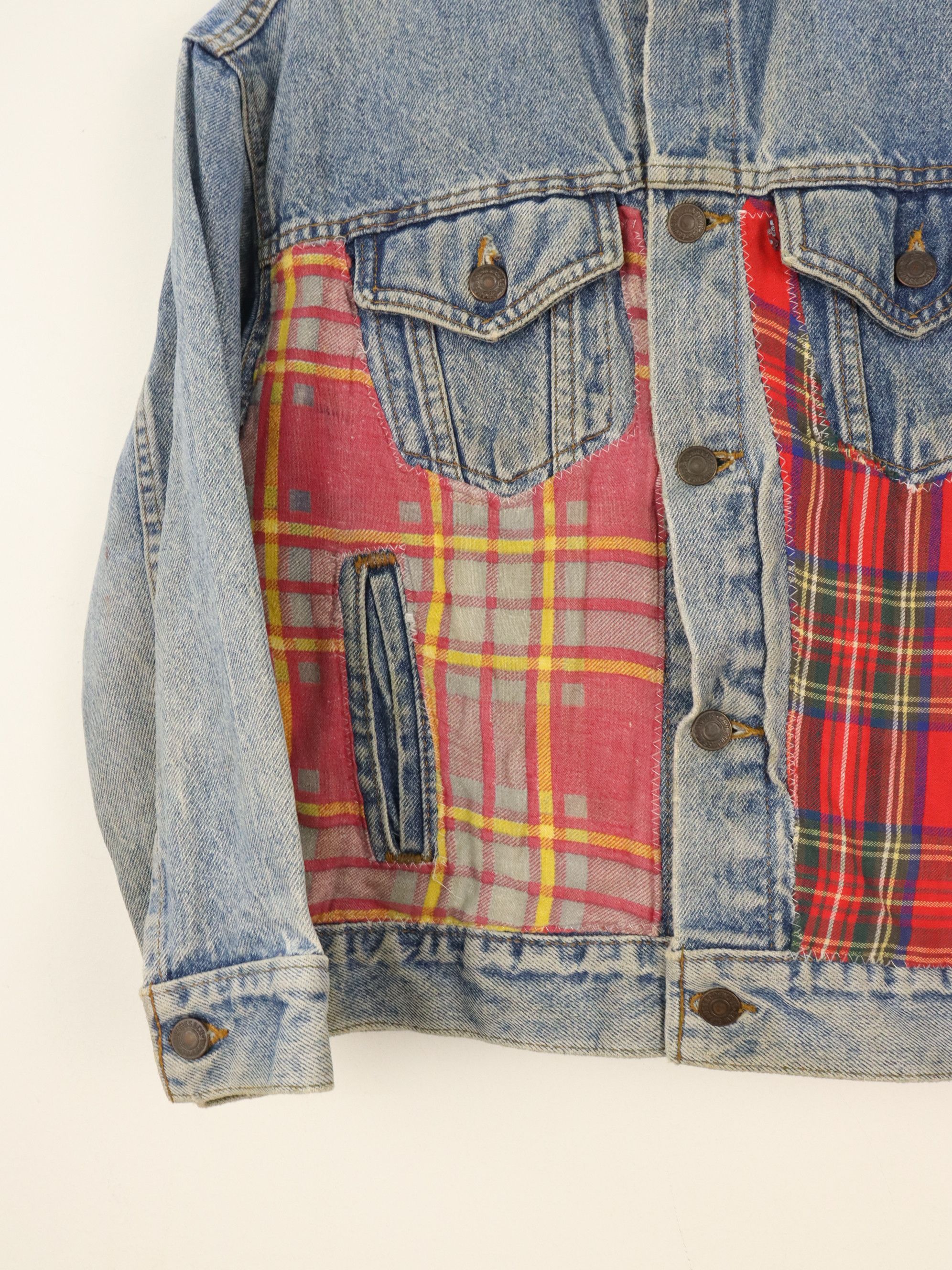 Levi's × Vintage Levis ReMade Rebuild Rework Patchwork Denim Jacket Size US S / EU 44-46 / 1 - 8 Thumbnail