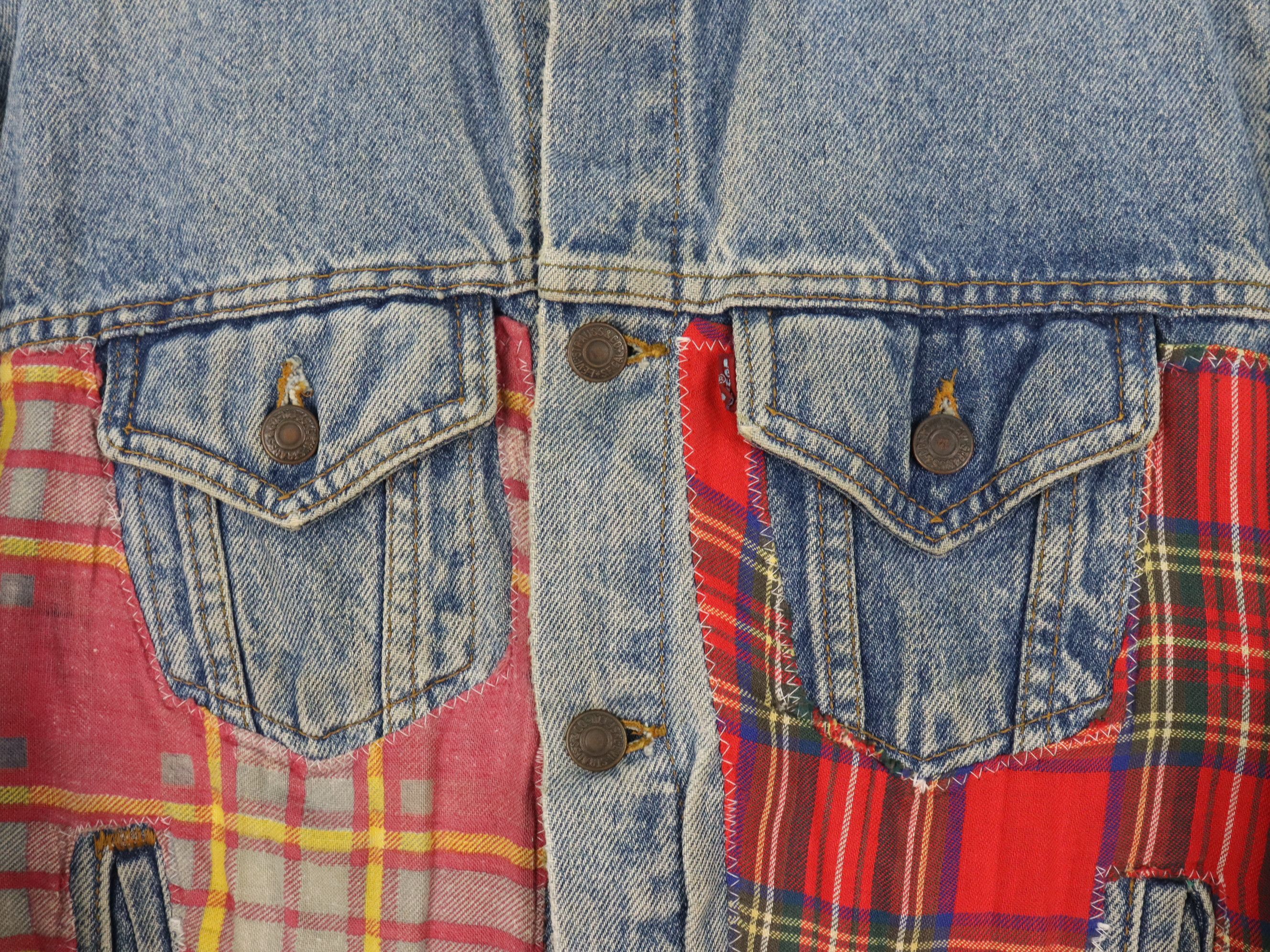 Levi's × Vintage Levis ReMade Rebuild Rework Patchwork Denim Jacket Size US S / EU 44-46 / 1 - 9 Thumbnail