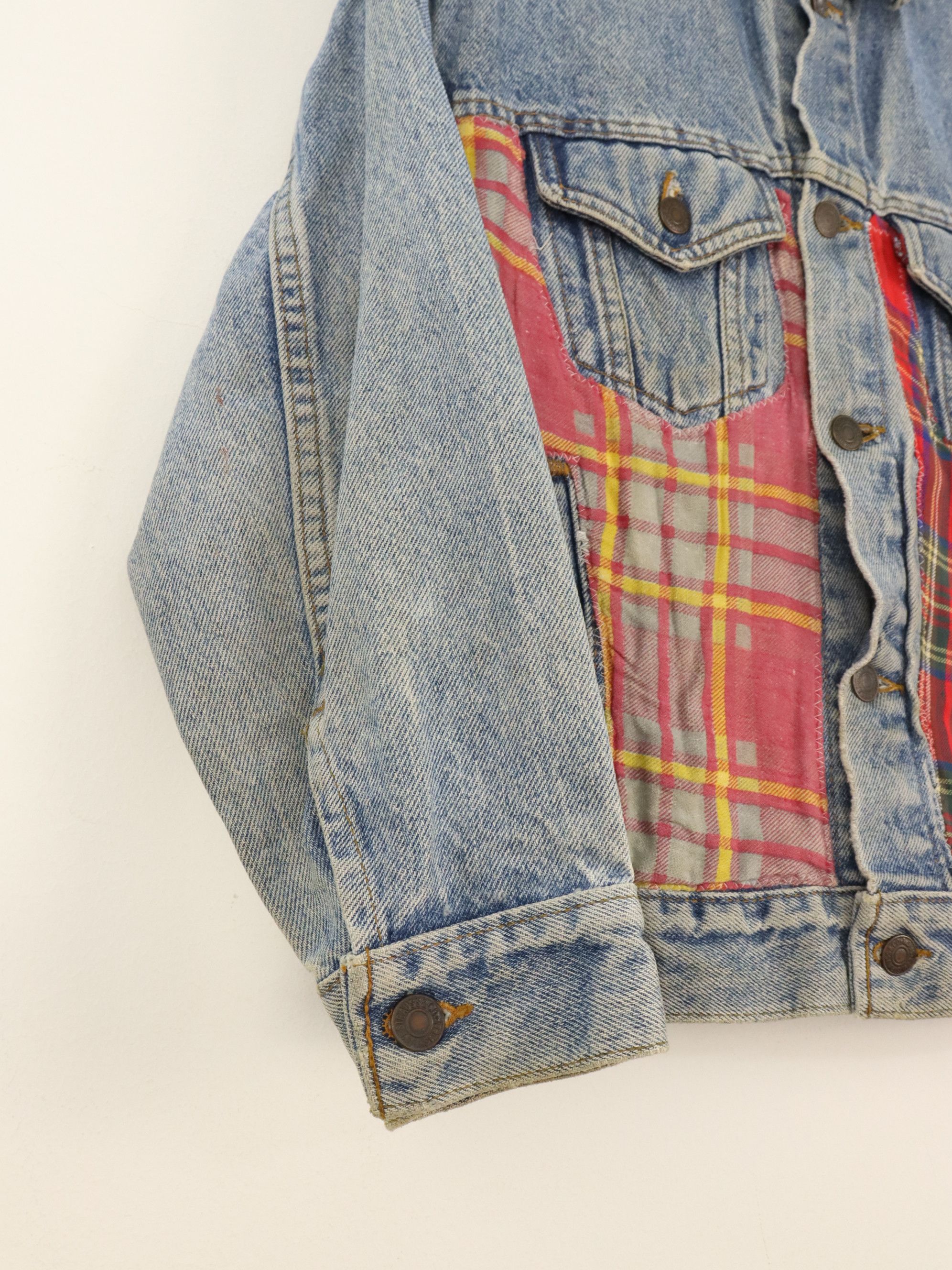 Levi's × Vintage Levis ReMade Rebuild Rework Patchwork Denim Jacket Size US S / EU 44-46 / 1 - 14 Thumbnail