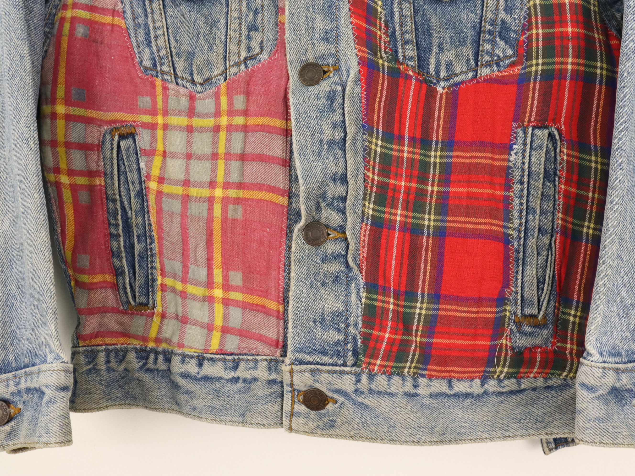 Levi's × Vintage Levis ReMade Rebuild Rework Patchwork Denim Jacket Size US S / EU 44-46 / 1 - 10 Thumbnail