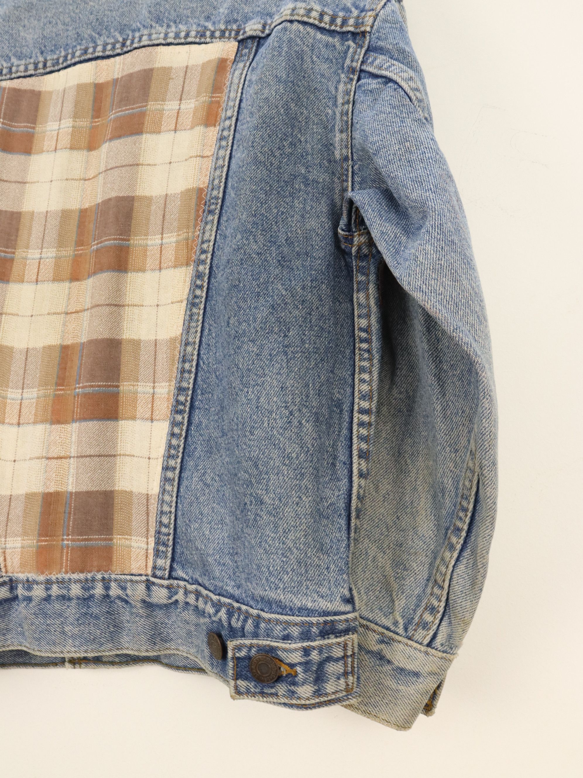 Levi's × Vintage Levis ReMade Rebuild Rework Patchwork Denim Jacket Size US S / EU 44-46 / 1 - 13 Thumbnail