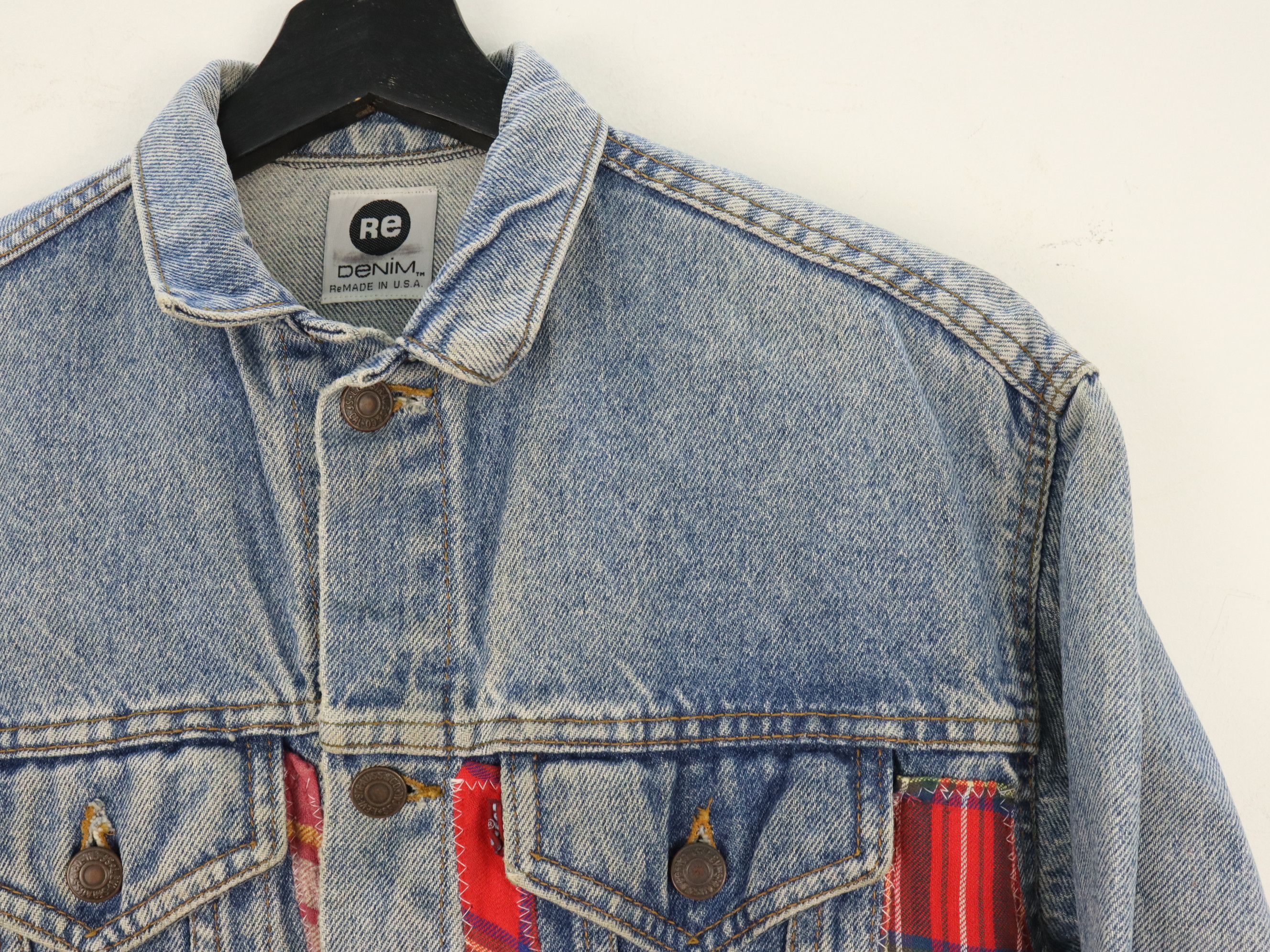 Levi's × Vintage Levis ReMade Rebuild Rework Patchwork Denim Jacket Size US S / EU 44-46 / 1 - 5 Thumbnail