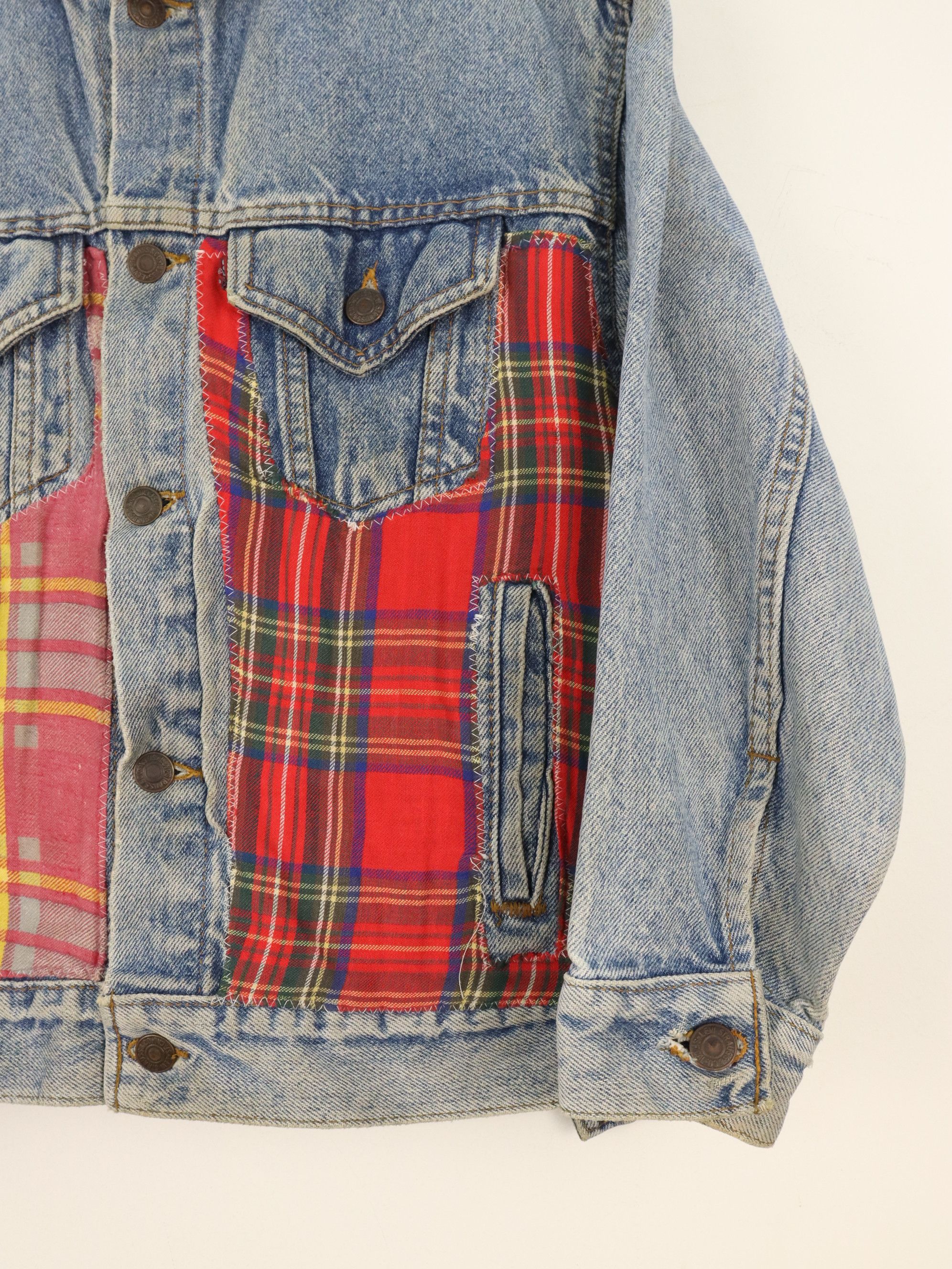 Levi's × Vintage Levis ReMade Rebuild Rework Patchwork Denim Jacket Size US S / EU 44-46 / 1 - 7 Thumbnail
