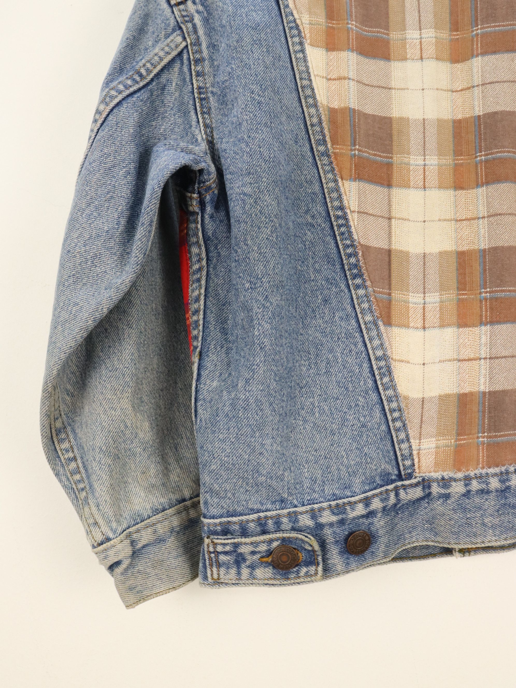 Levi's × Vintage Levis ReMade Rebuild Rework Patchwork Denim Jacket Size US S / EU 44-46 / 1 - 11 Thumbnail