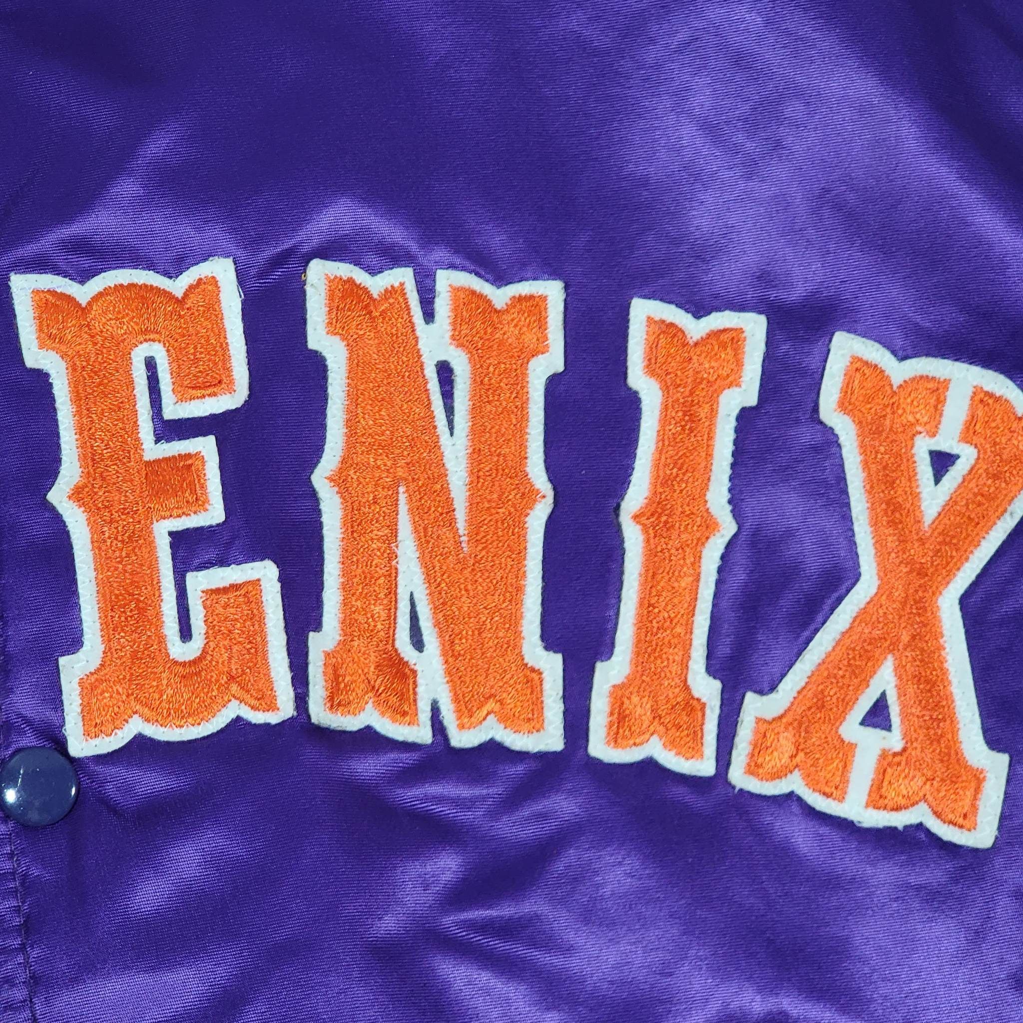 NBA × Starter × Vintage Phoenix Suns Vintage 80s Starter Satin Bomber Jacket Size US XL / EU 56 / 4 - 5 Thumbnail