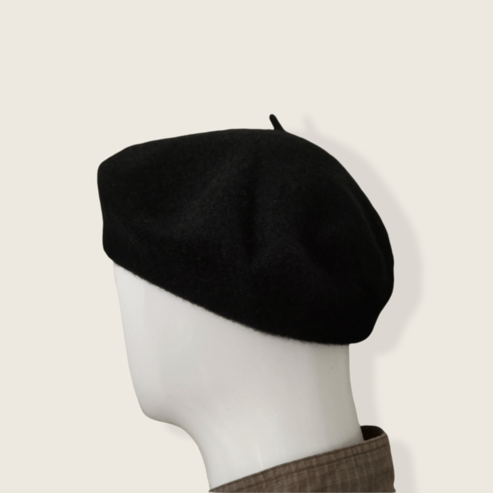 H&M VINTAGE H&M BLACK WOOL BARET Size ONE SIZE - 7 Thumbnail